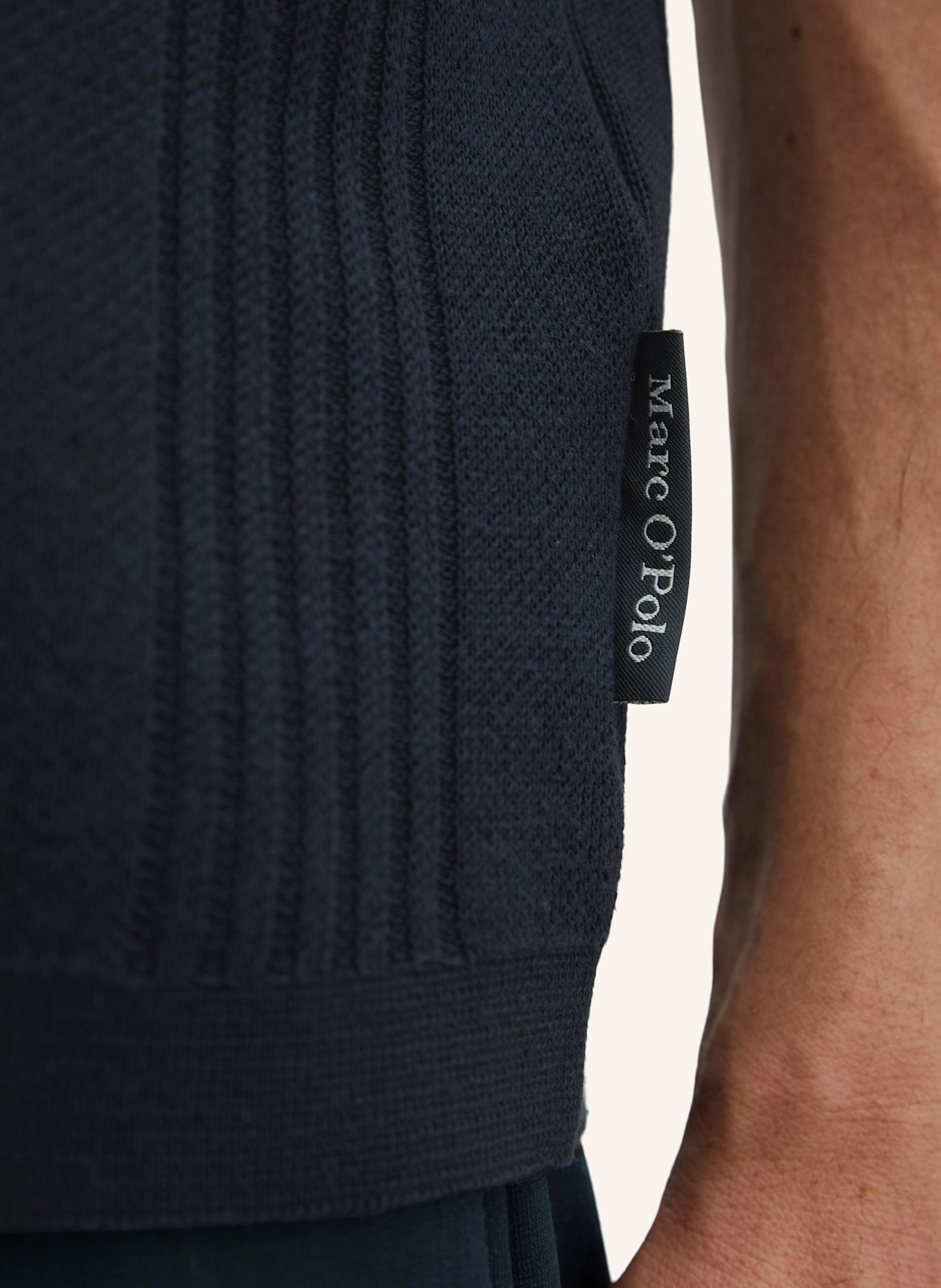 Marc O'Polo Strick-Shirt: DUNKELBLAU