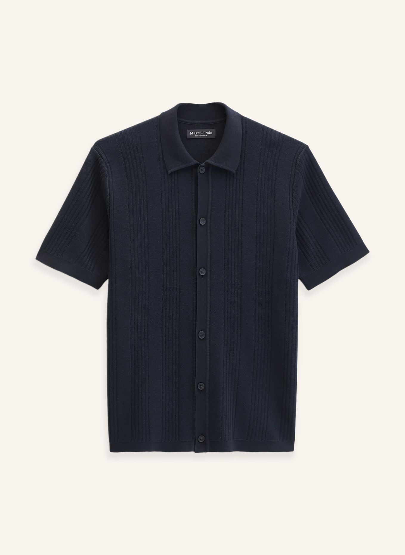 Marc O'Polo Strick-Shirt: DUNKELBLAU