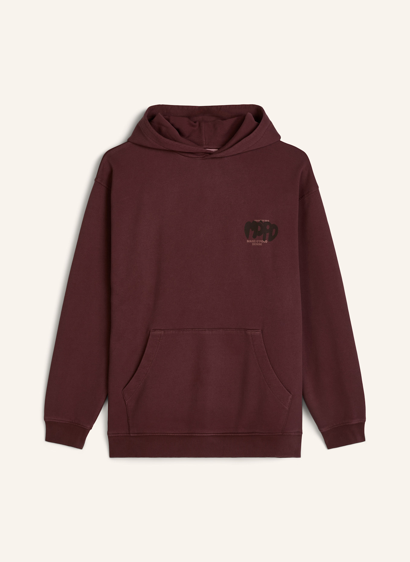 Marc O'Polo DENIM Hoodie: DUNKELROT