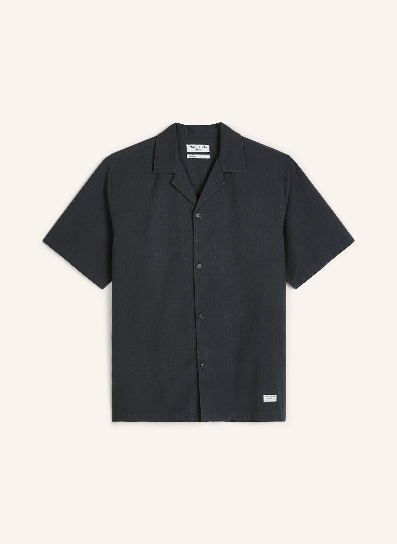 Marc O'Polo DENIM Kurzarm-Hemd: DUNKELBLAU