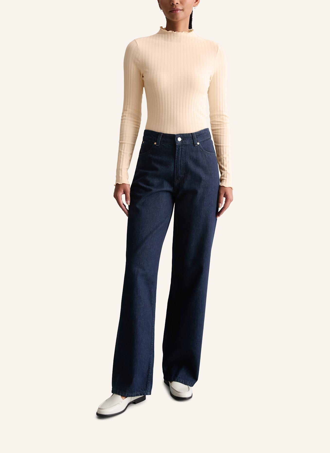 Marc O'Polo DENIM Ripp-Longsleeve: ORANGE