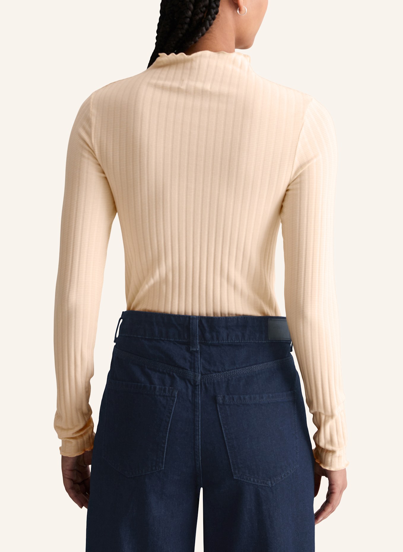 Marc O'Polo DENIM Ripp-Longsleeve: ORANGE