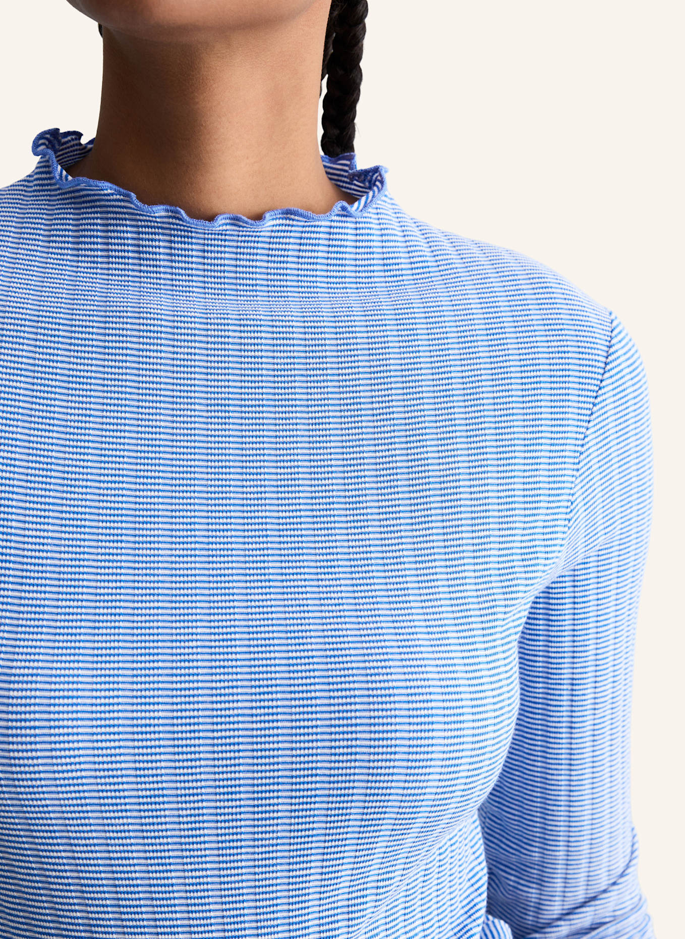 Marc O'Polo DENIM Ripp-Longsleeve: BLAU