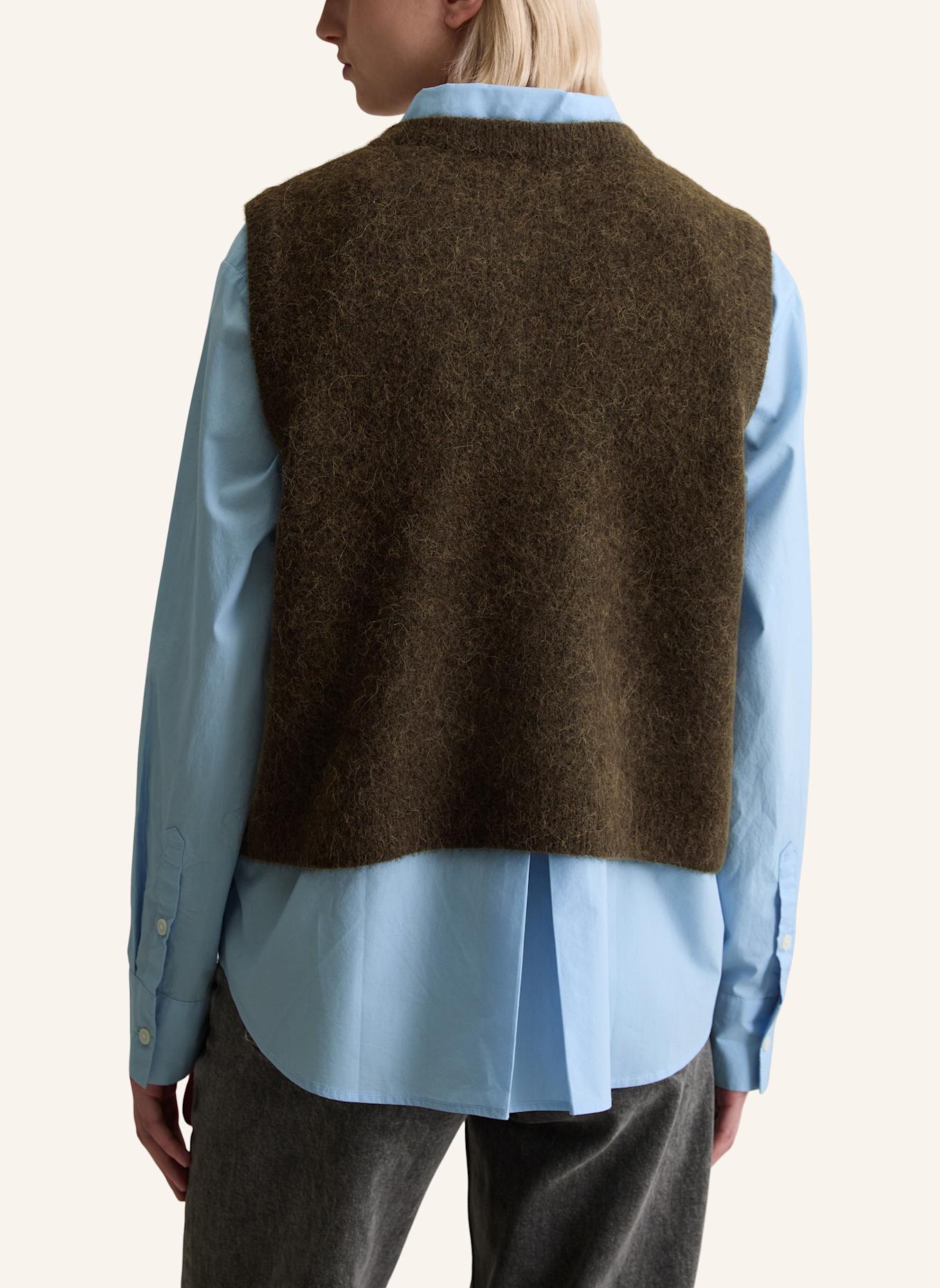 Marc O'Polo DENIM Ärmelloser Cardigan: DUNKELBRAUN