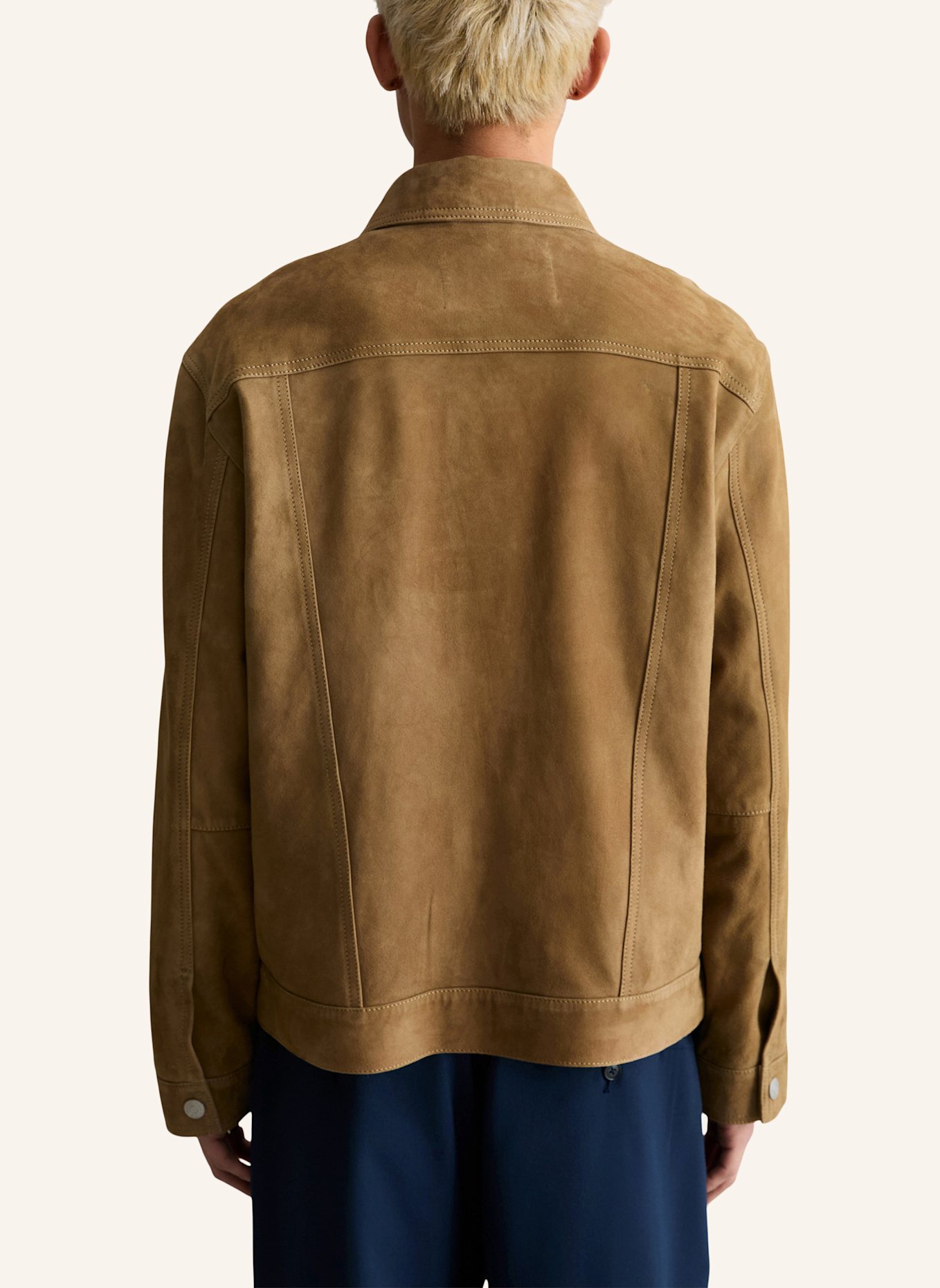 Marc O'Polo DENIM Lederjacke: GRAU