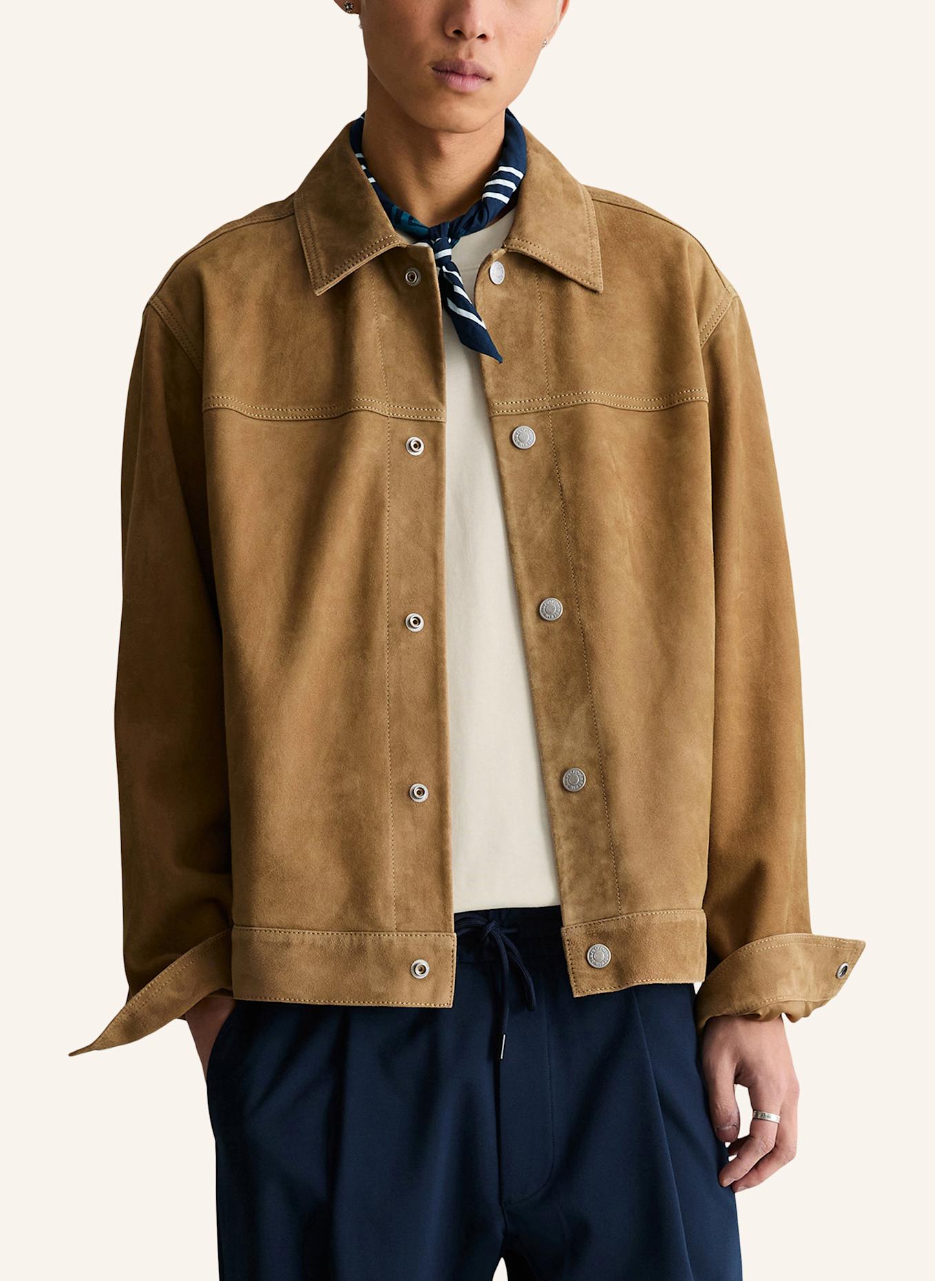 Marc O'Polo DENIM Lederjacke: GRAU