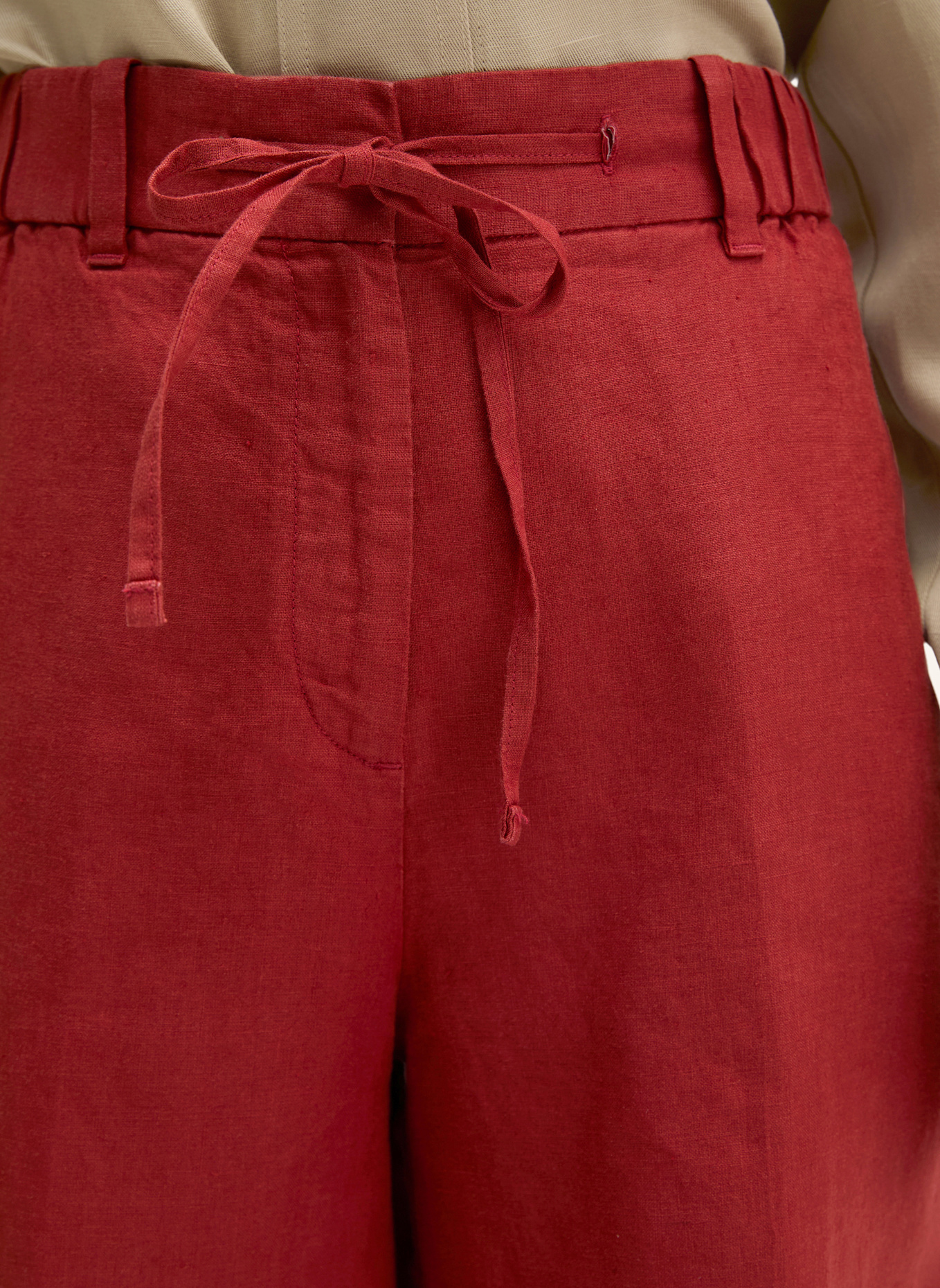 Marc O'Polo Leinenshorts: DUNKELROT