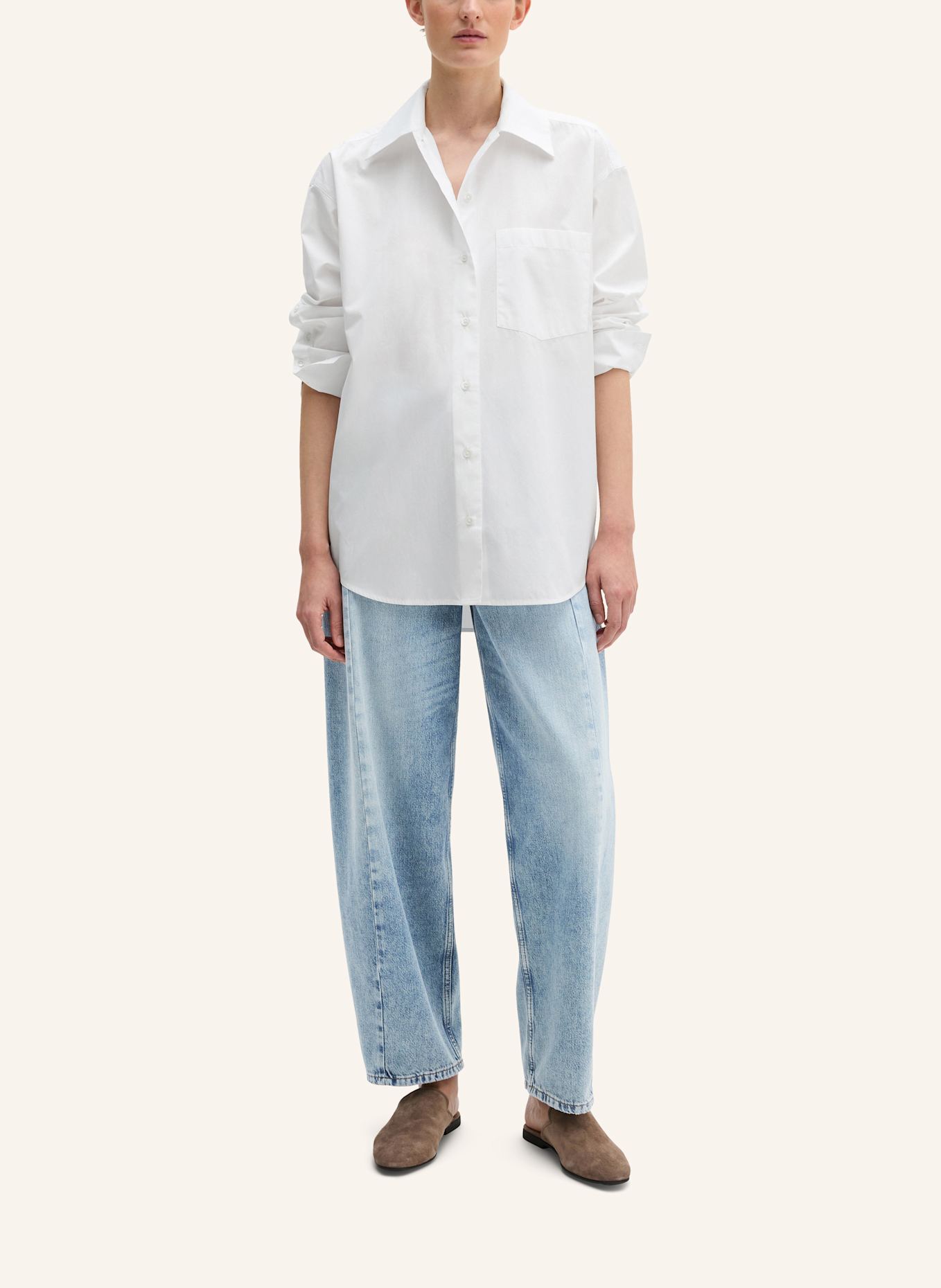 Marc O'Polo Boyfriend-Bluse: WEISS