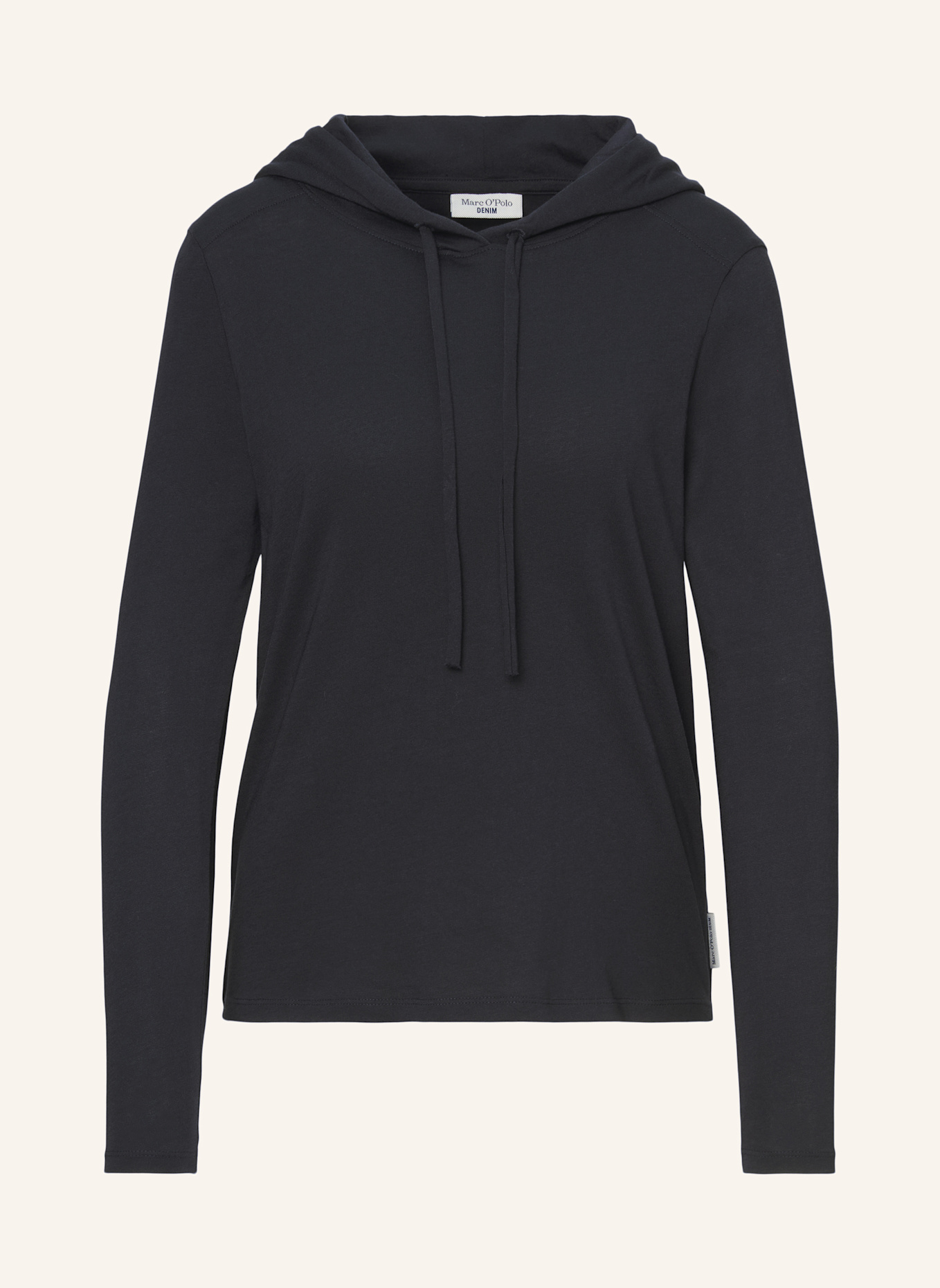 Marc O'Polo DENIM Kapuzen-Longsleeve: DUNKELBLAU