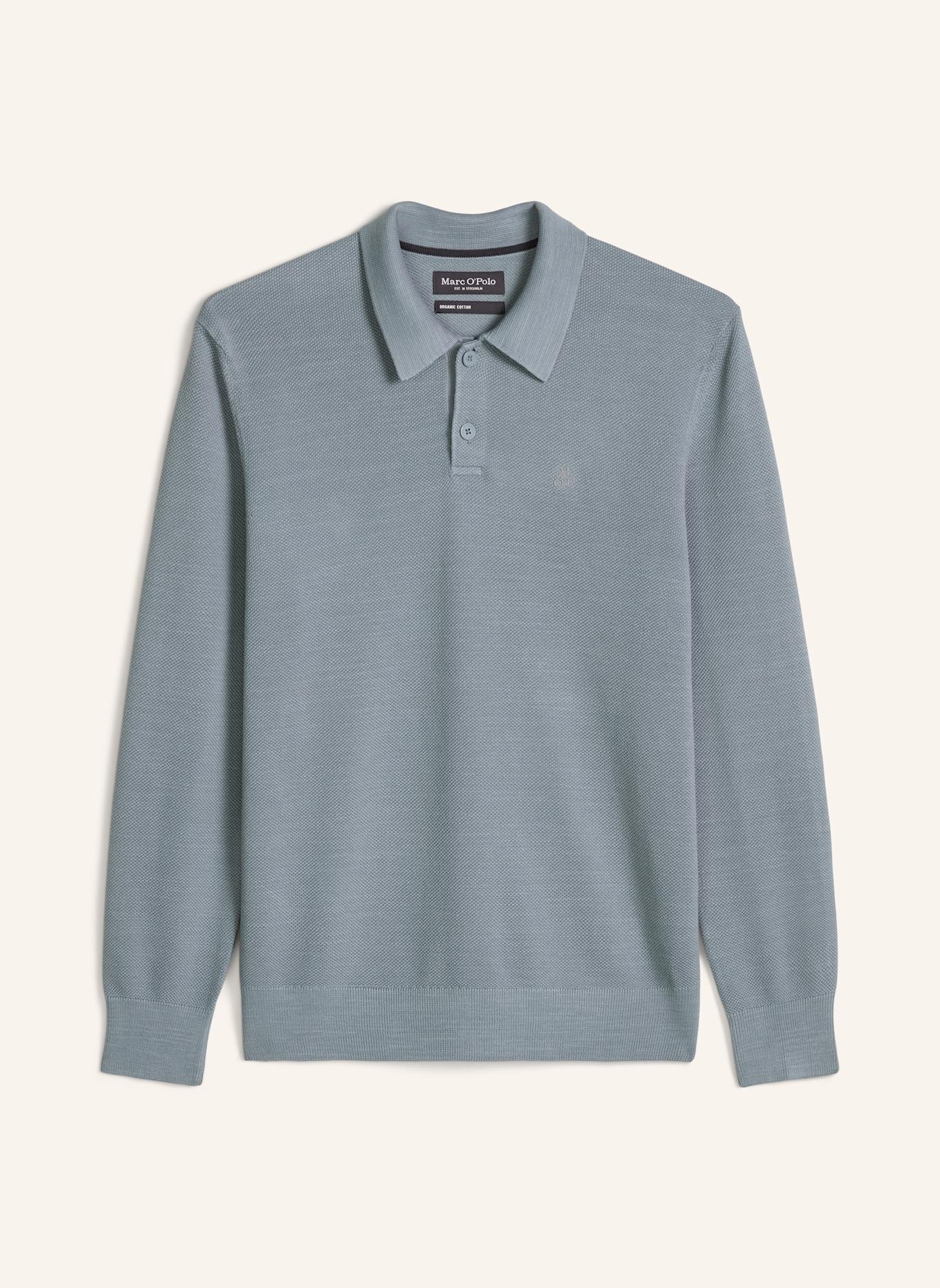 Marc O'Polo Strick-Poloshirt: GRAU