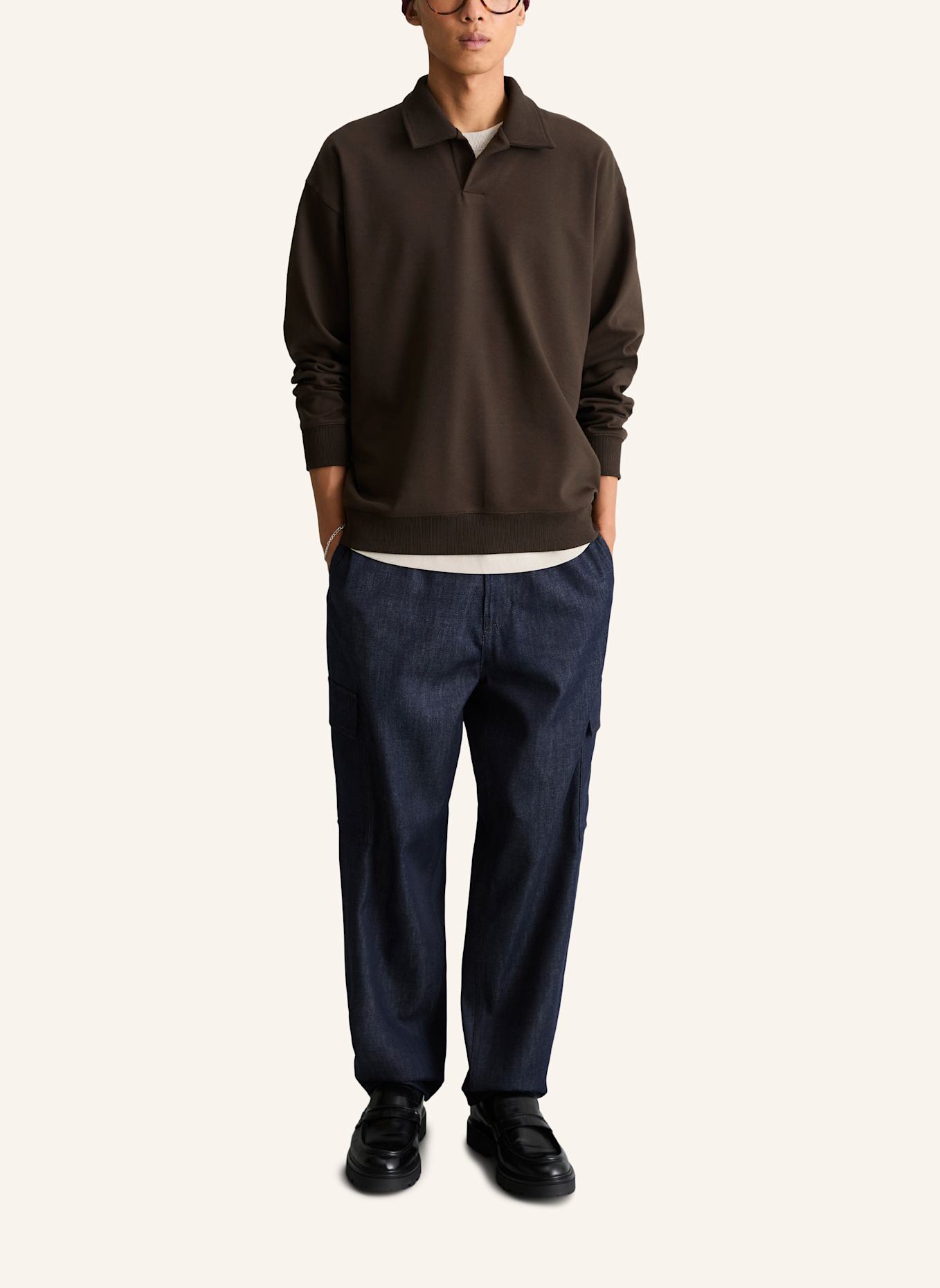 Marc O'Polo DENIM Sweatshirt: DUNKELBRAUN