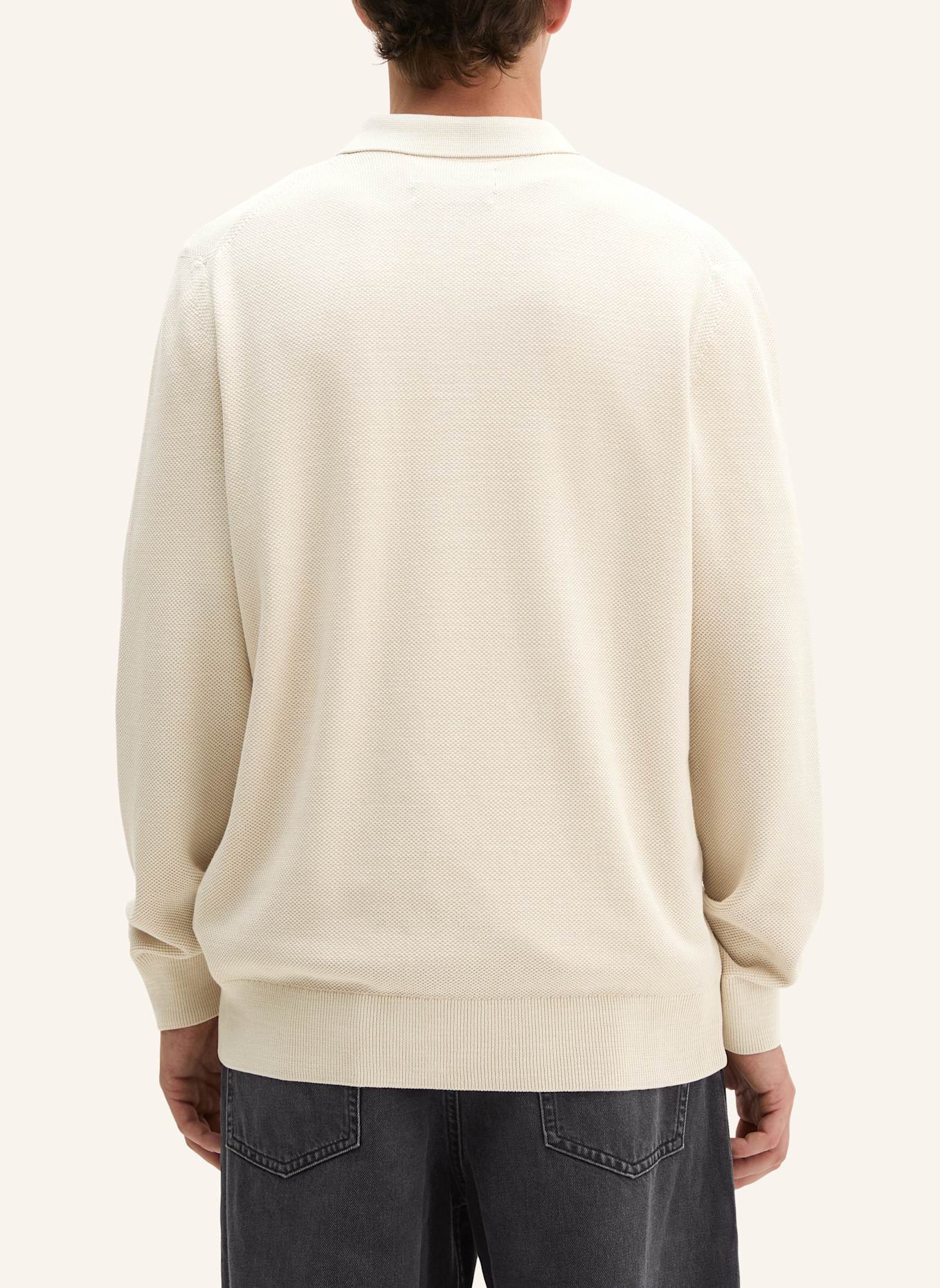 Marc O'Polo Strick-Poloshirt: HELLGRAU