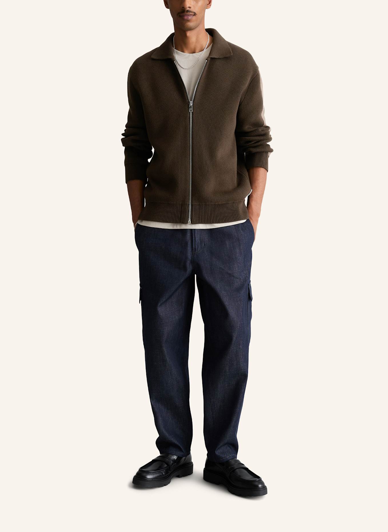Marc O'Polo DENIM Strickjacke: BRAUN
