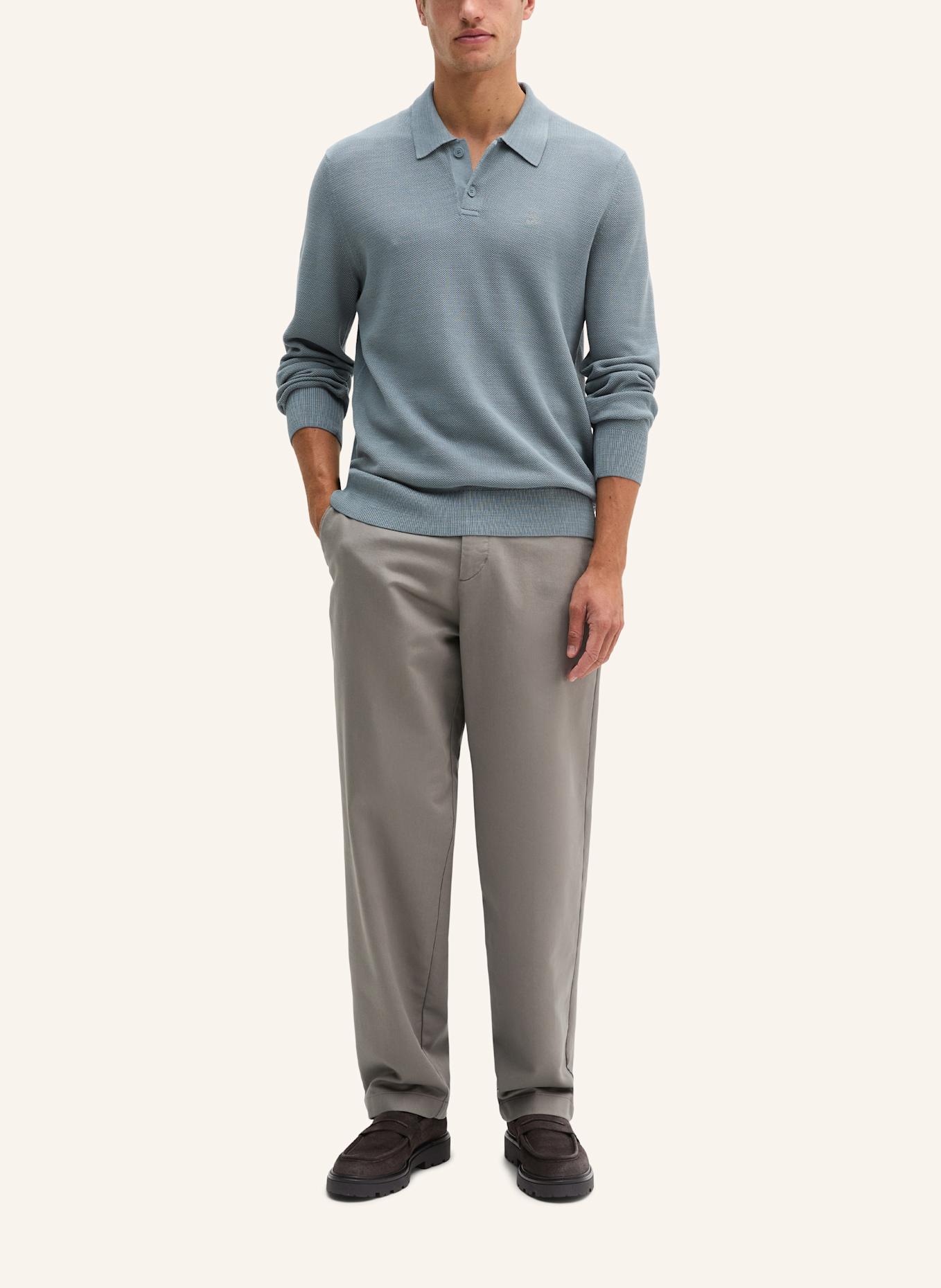 Marc O'Polo Strick-Poloshirt: GRAU