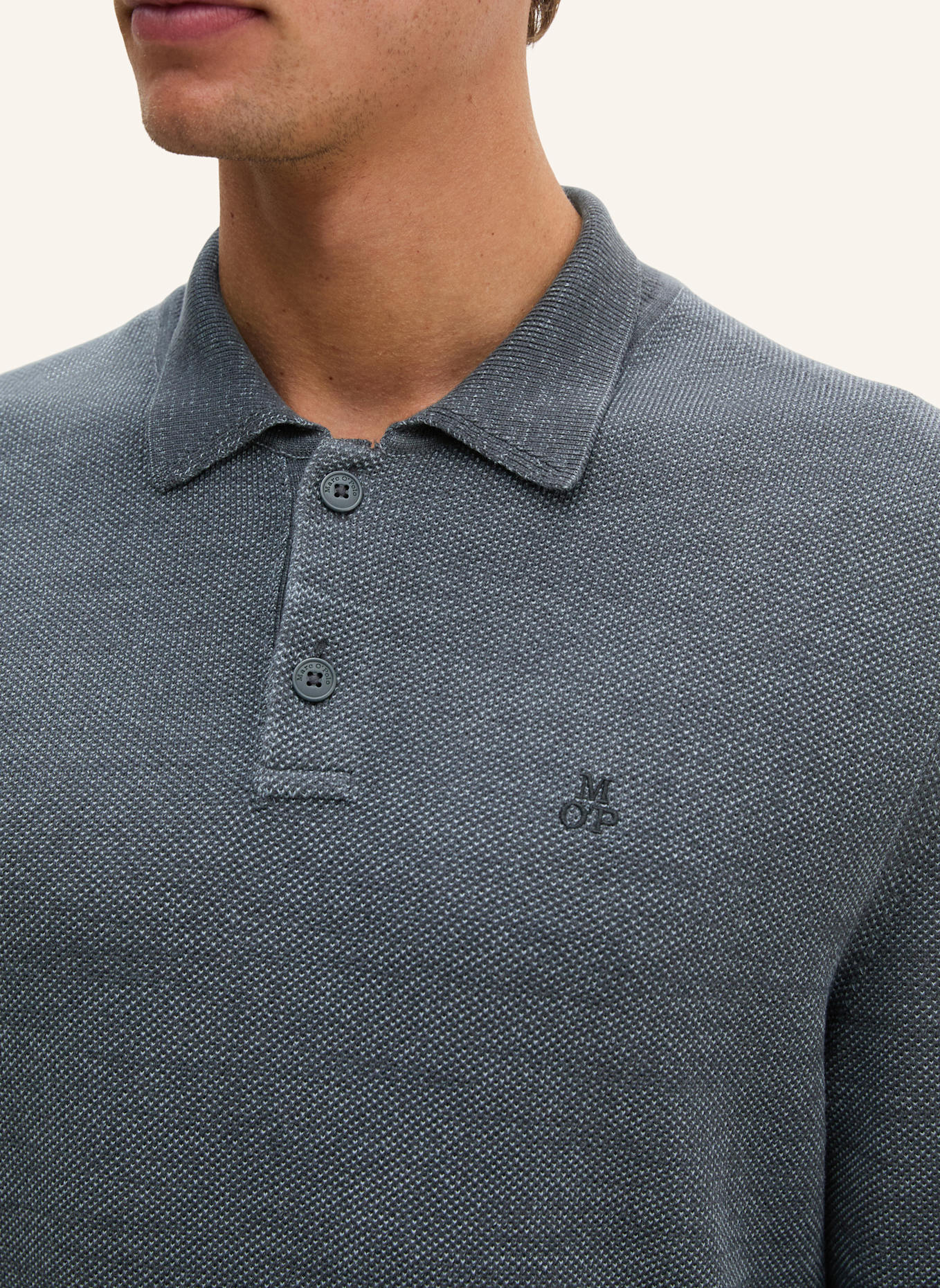 Marc O'Polo Strick-Poloshirt: BLAU