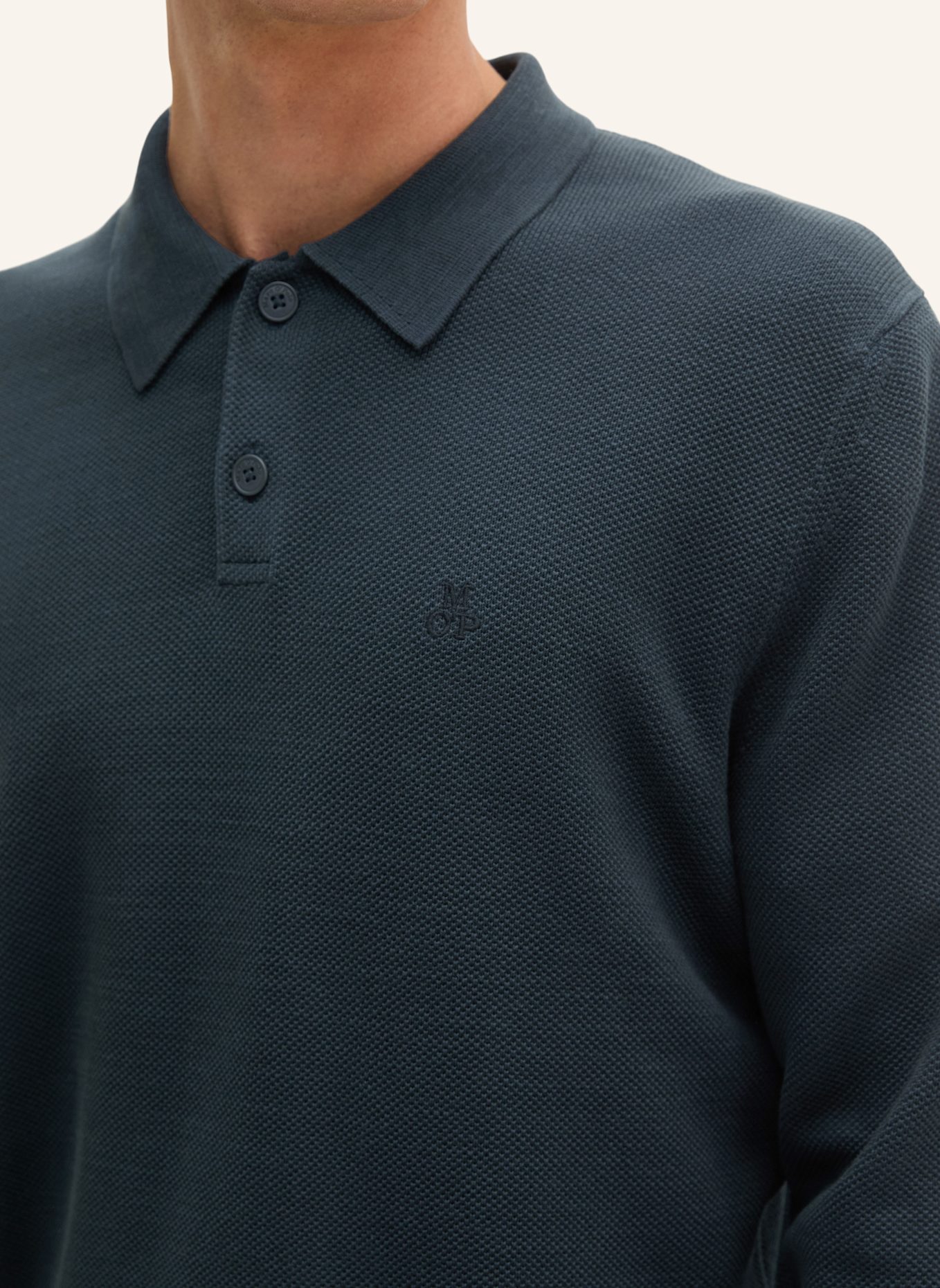 Marc O'Polo Strick-Poloshirt: BLAU