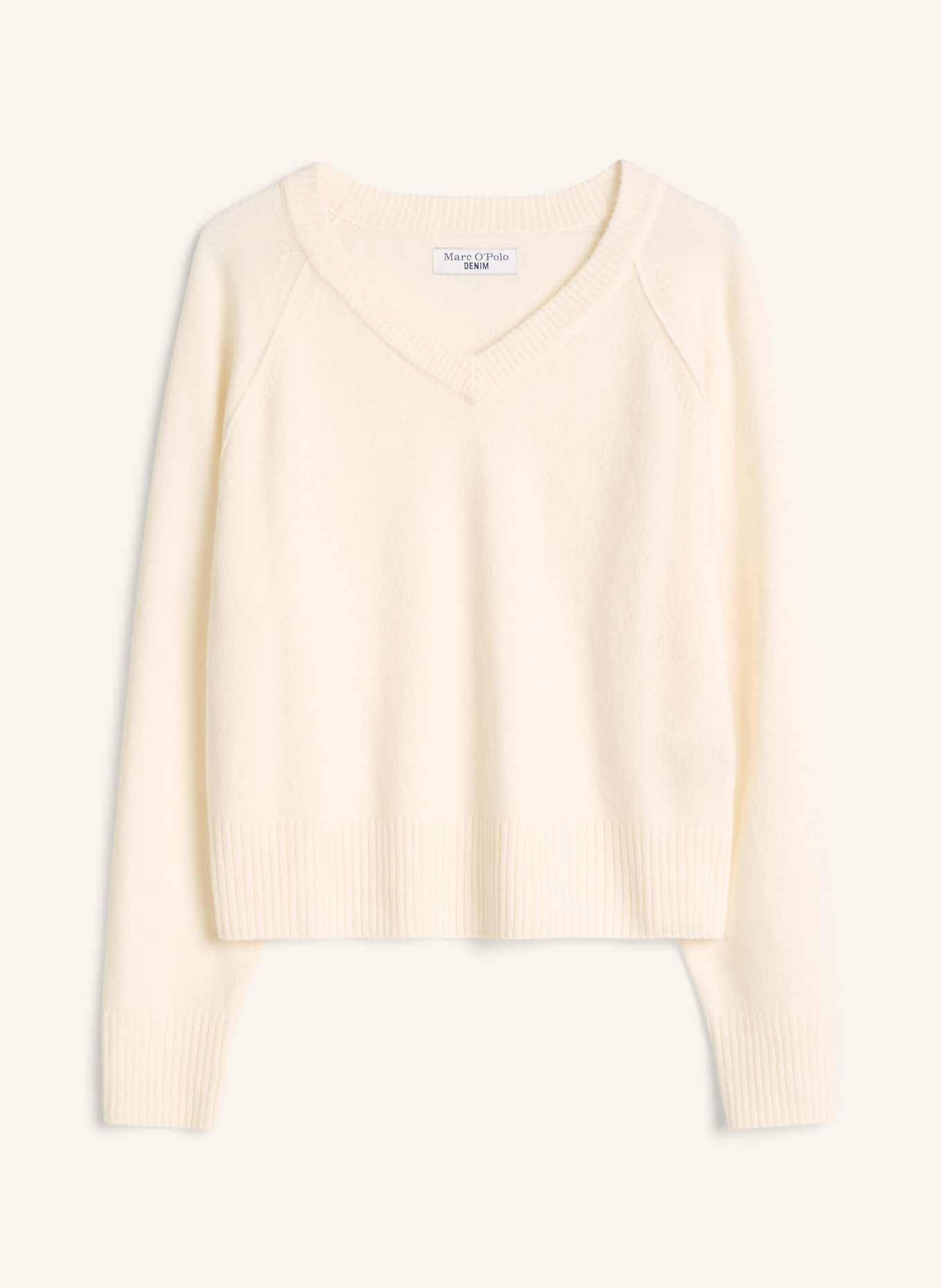 Marc O'Polo DENIM V-Neck-Pullover: WEISS