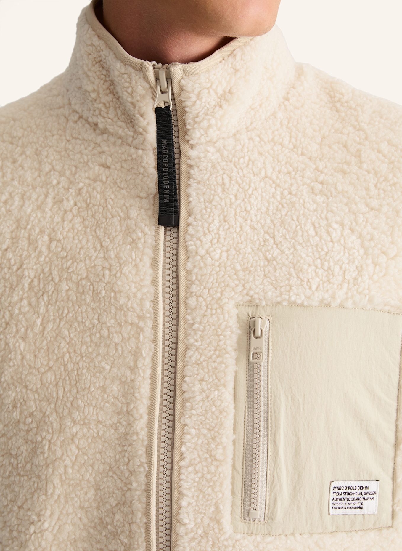Marc O'Polo DENIM Teddyweste: BEIGE