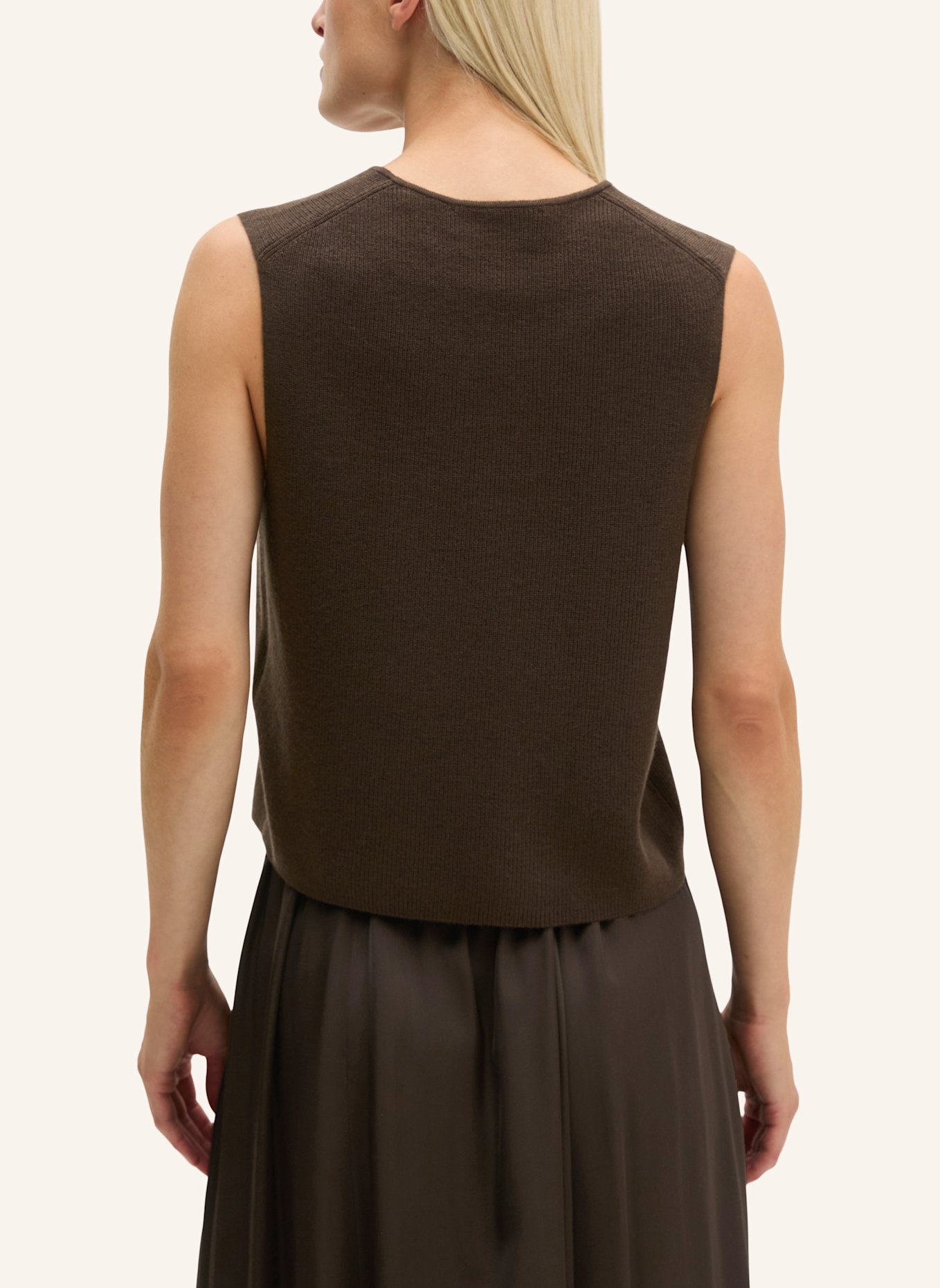 Marc O'Polo Ärmelloser Cardigan: BRAUN