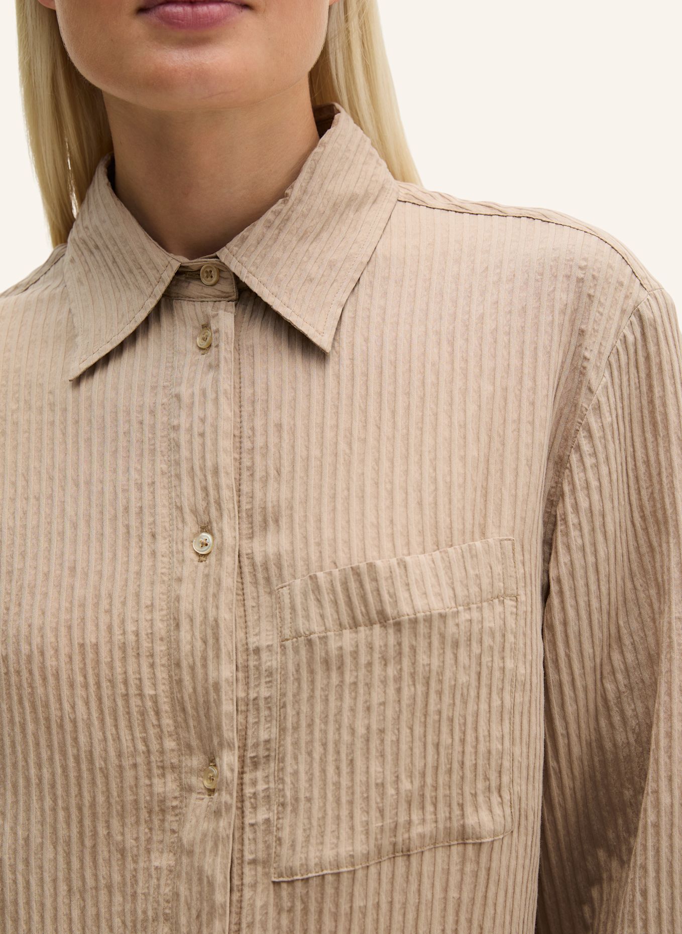 Marc O'Polo Streifenbluse: BEIGE