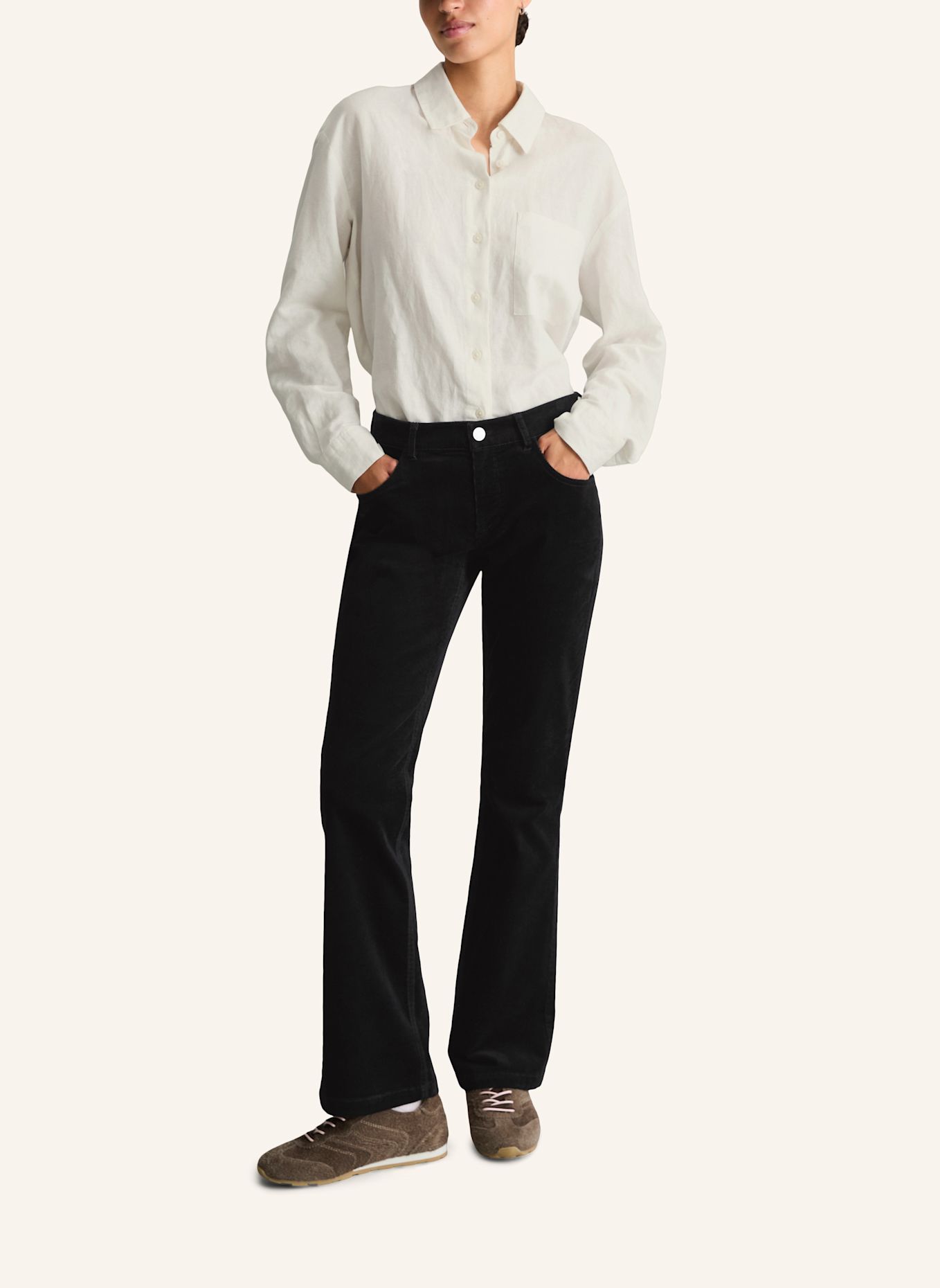 Marc O'Polo DENIM Cordhose Model Nella bootcut: SCHWARZ