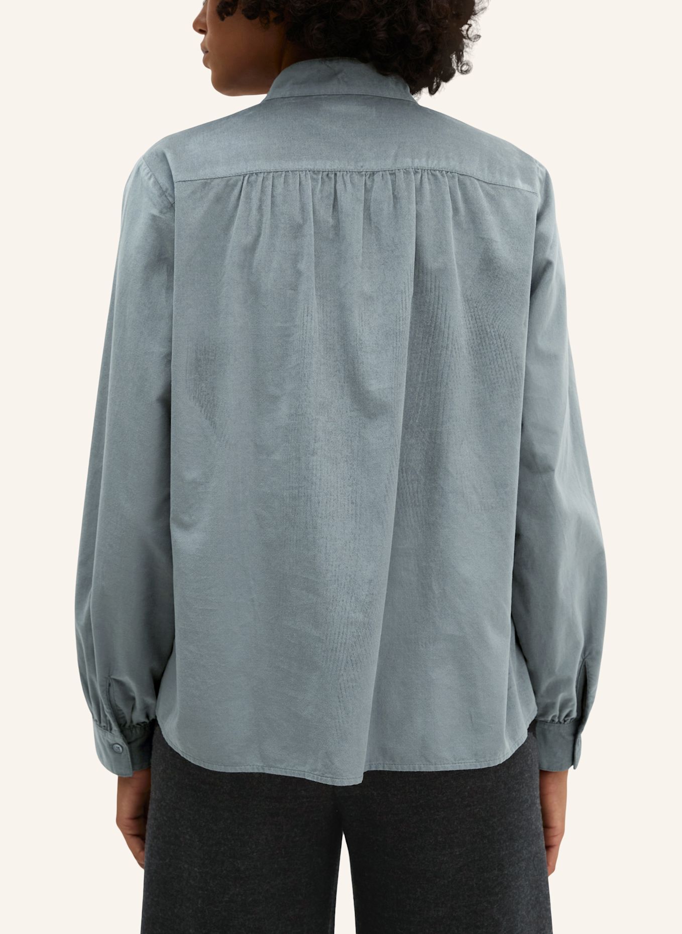 Marc O'Polo Samtbluse: BLAUGRAU