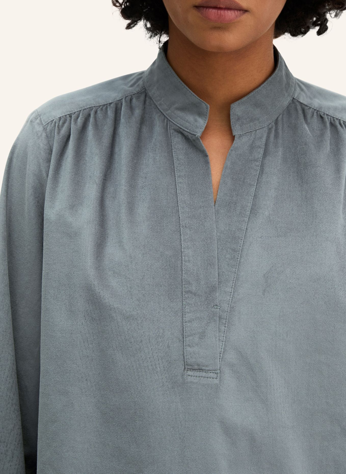 Marc O'Polo Samtbluse: BLAUGRAU