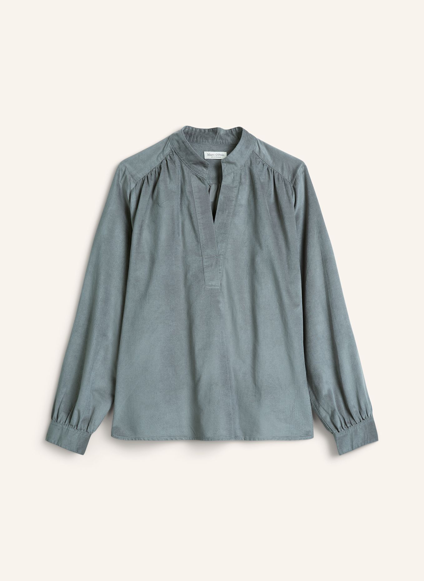 Marc O'Polo Samtbluse: BLAUGRAU