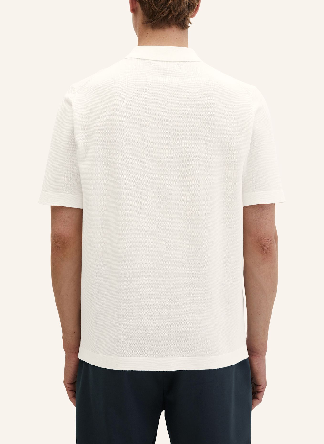 Marc O'Polo Strick-Poloshirt: ECRU