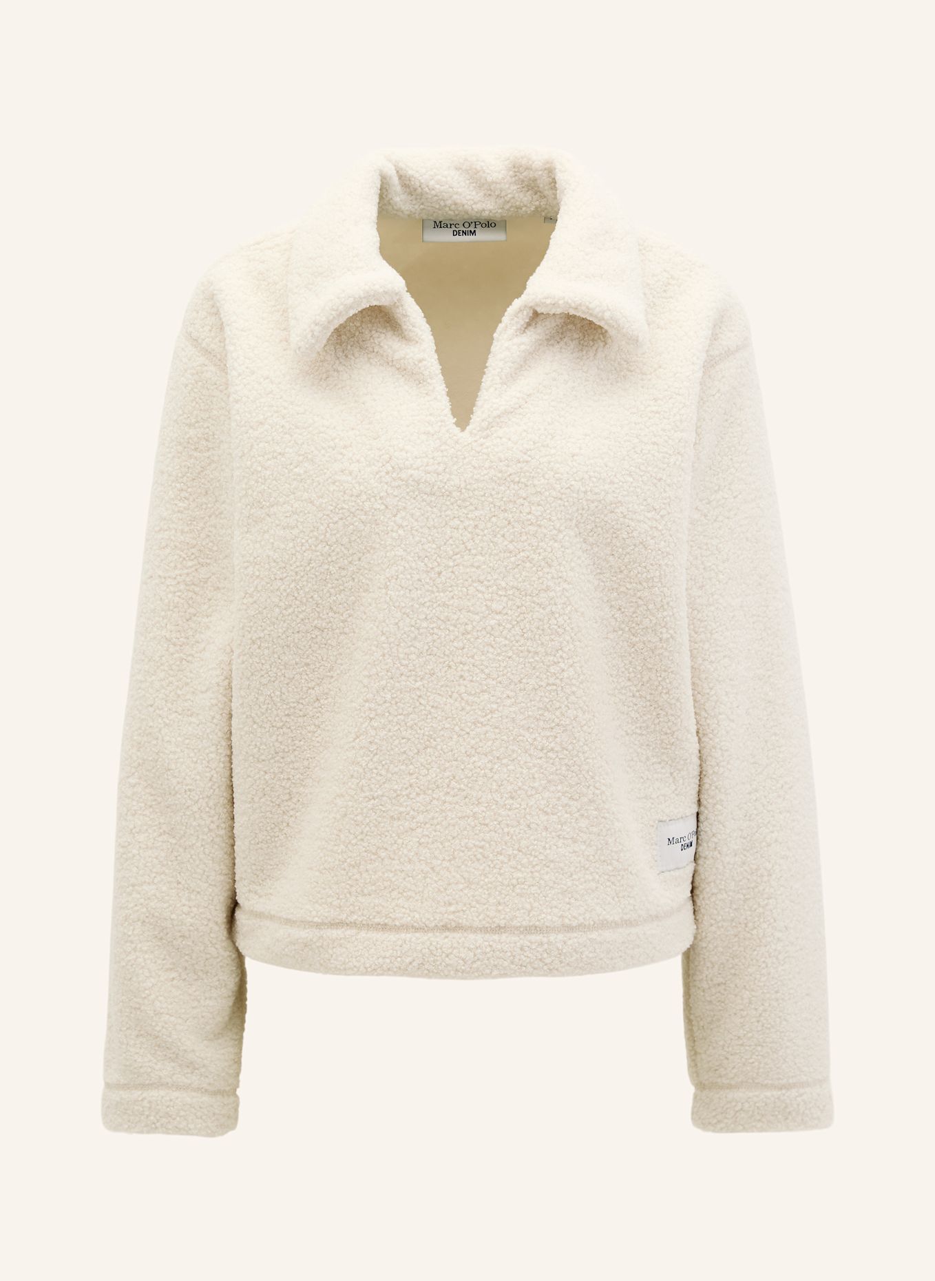 Marc O'Polo DENIM Teddy-Sweatshirt: WEISS