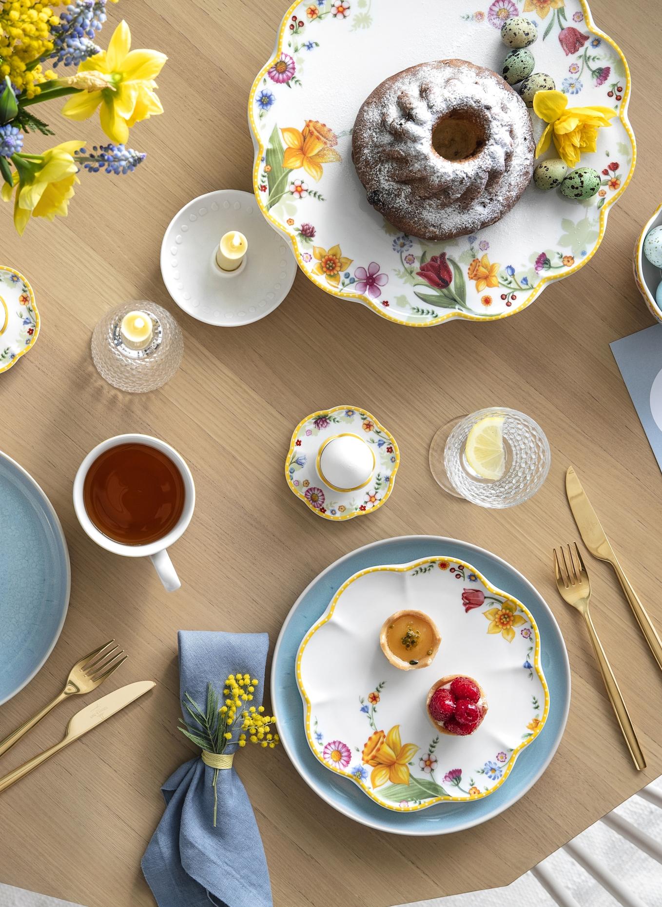 Villeroy & Boch Frühstücks-Set für 2, 6tlg. SPRING AWAKENING: GELB/ GRÜN