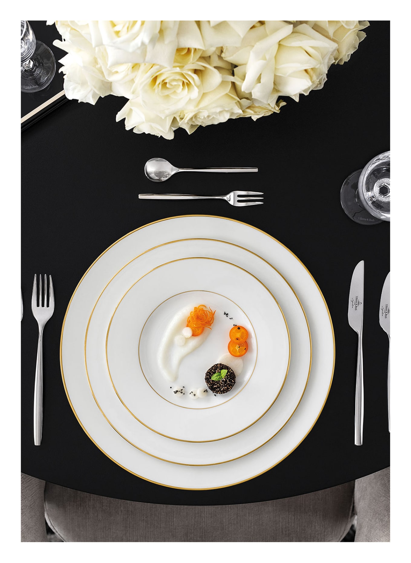 Villeroy & Boch Suppenteller ANMUT GOLD: WEISS