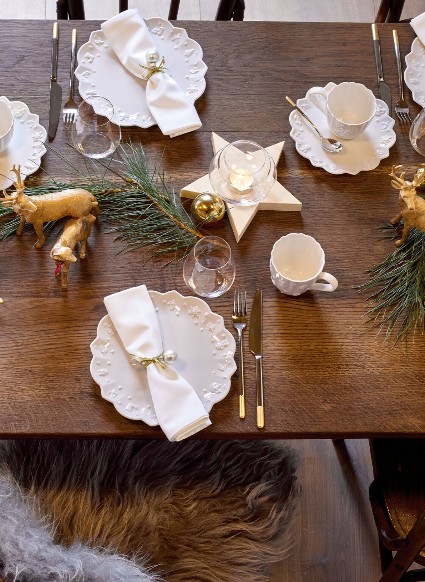 Villeroy & Boch Tafelbesteck 30tlg. ELLA TEILVERGOLDET: SILBER