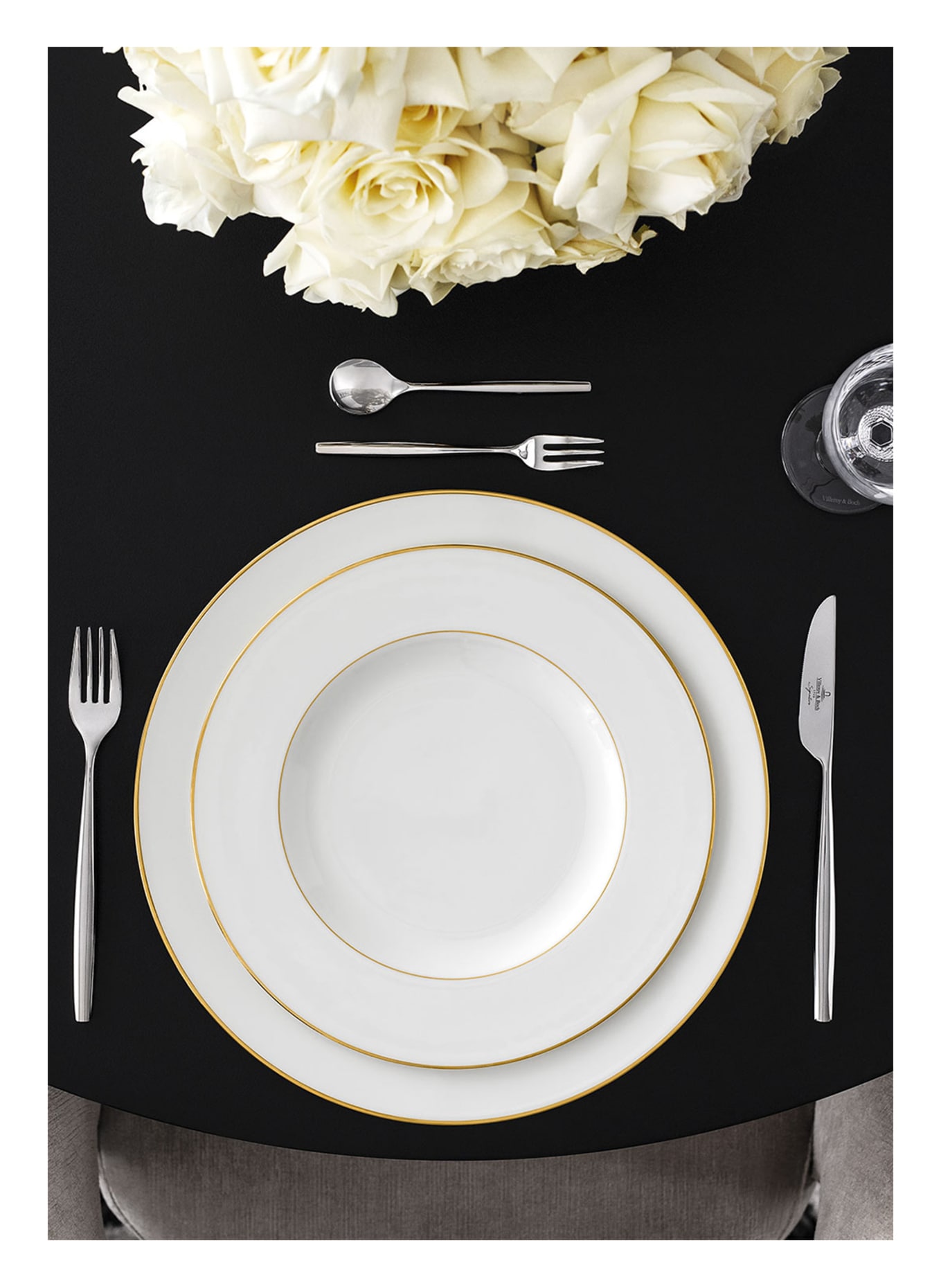 Villeroy & Boch Frühstücksteller ANMUT GOLD: WEISS