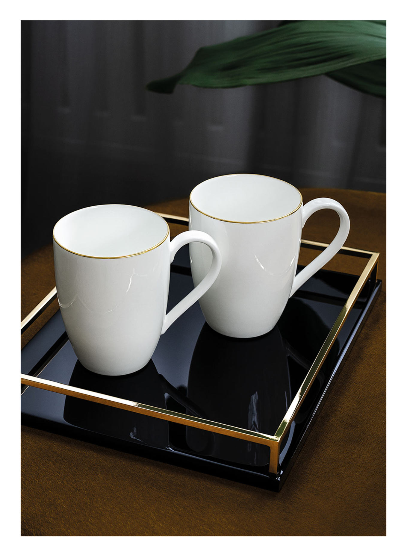 Villeroy & Boch Becher mit Henkel ANMUT GOLD: WEISS