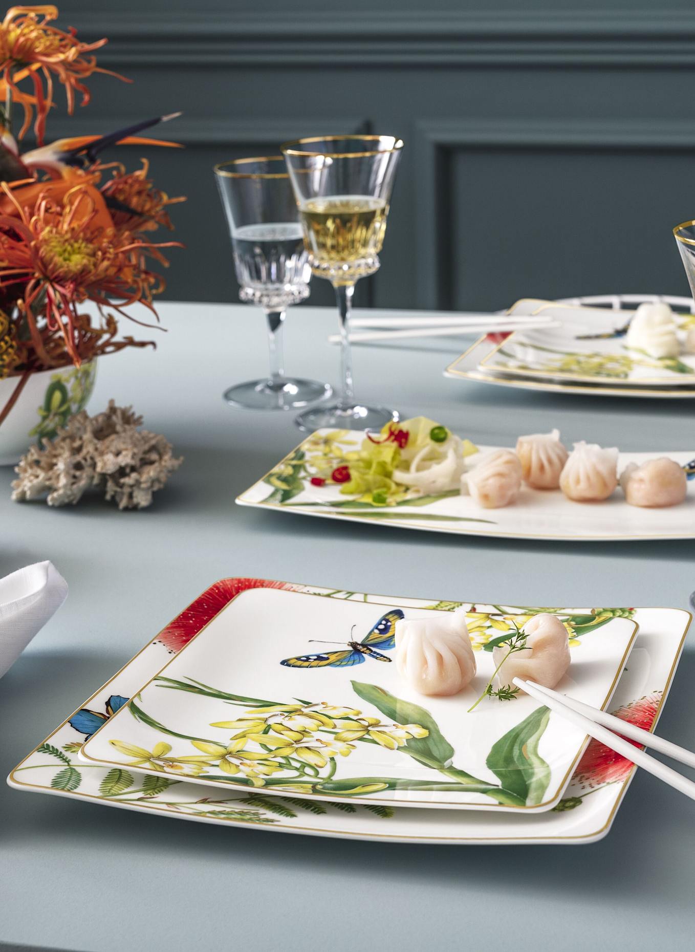 Villeroy & Boch Speiseteller AMAZONIA: GELB/ GRÜN/ BLAU/ ROT