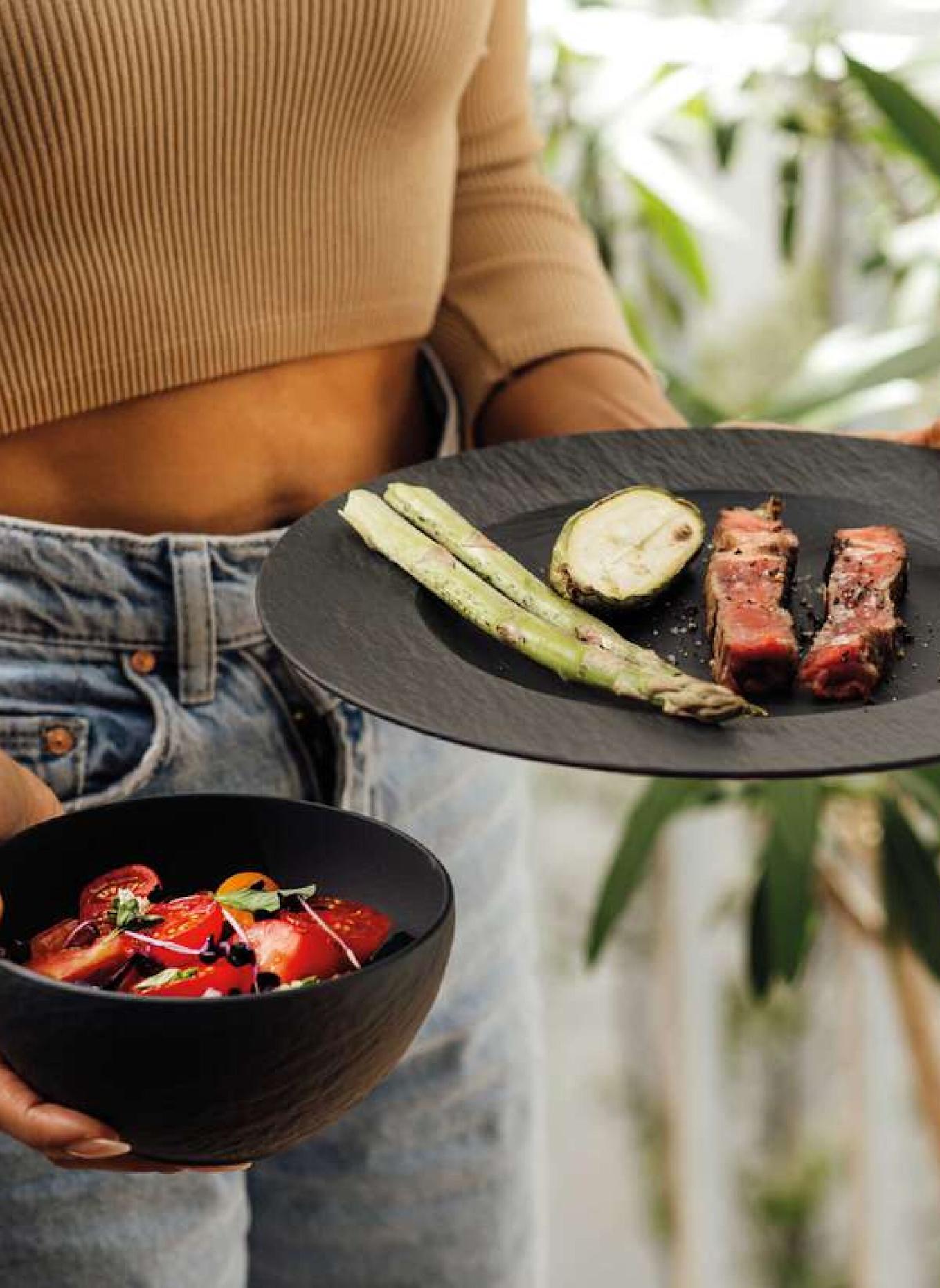 Villeroy & Boch Starter Set 6tlg. EC MANUFACTURE ROCK: SCHWARZ