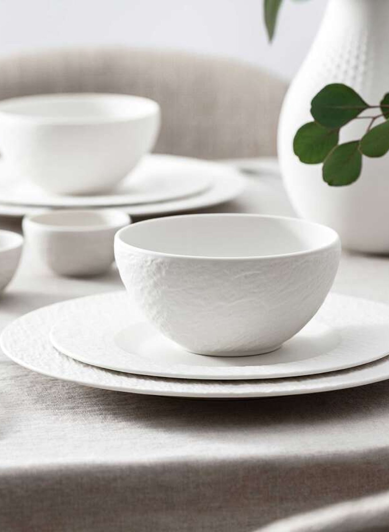 Villeroy & Boch Starter Set 6tlg. EC MANUFACTURE ROCK BLANC: WEISS