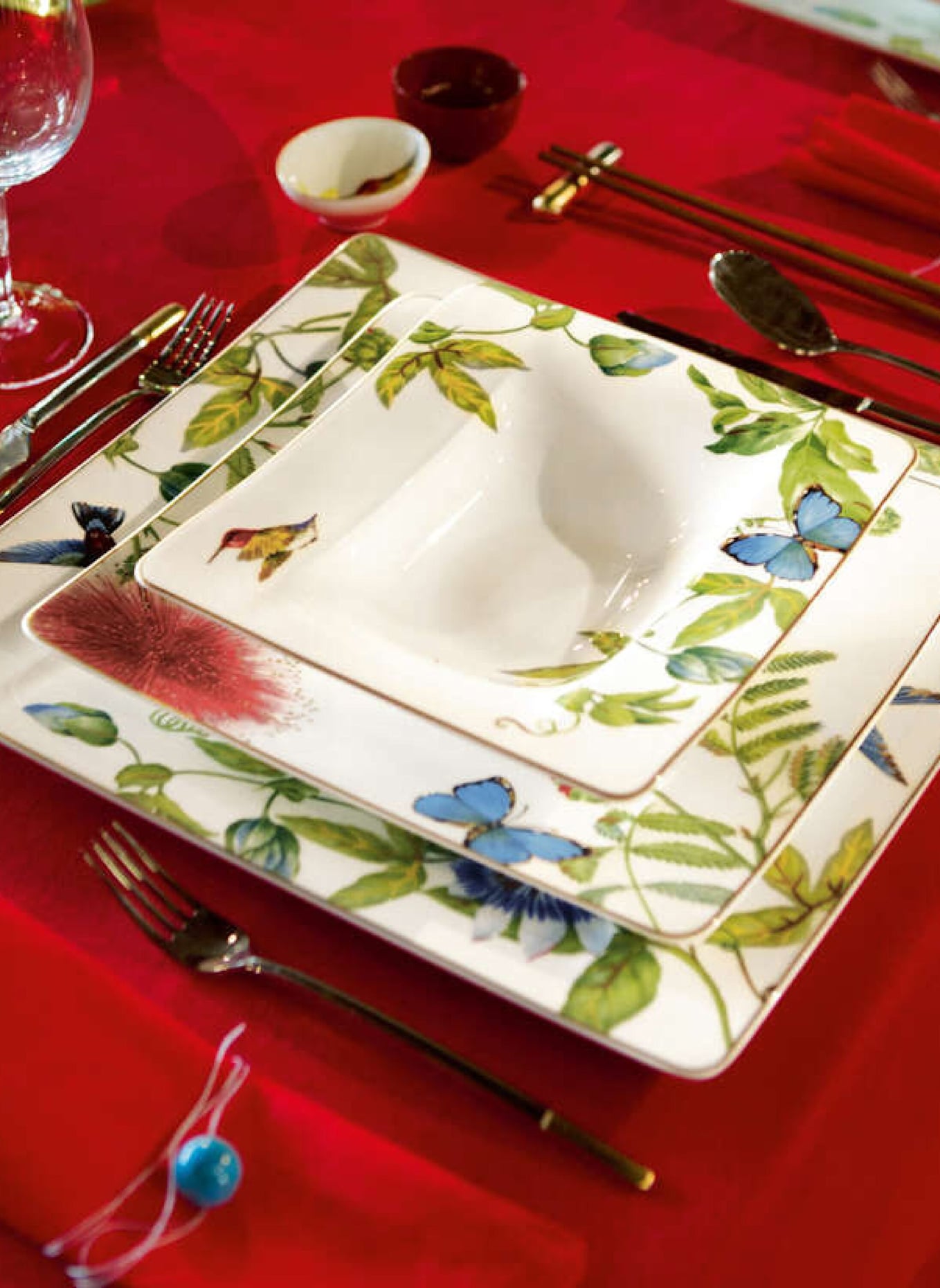 Villeroy & Boch Suppenteller AMAZONIA: GELB/ GRÜN/ BLAU/ ROT
