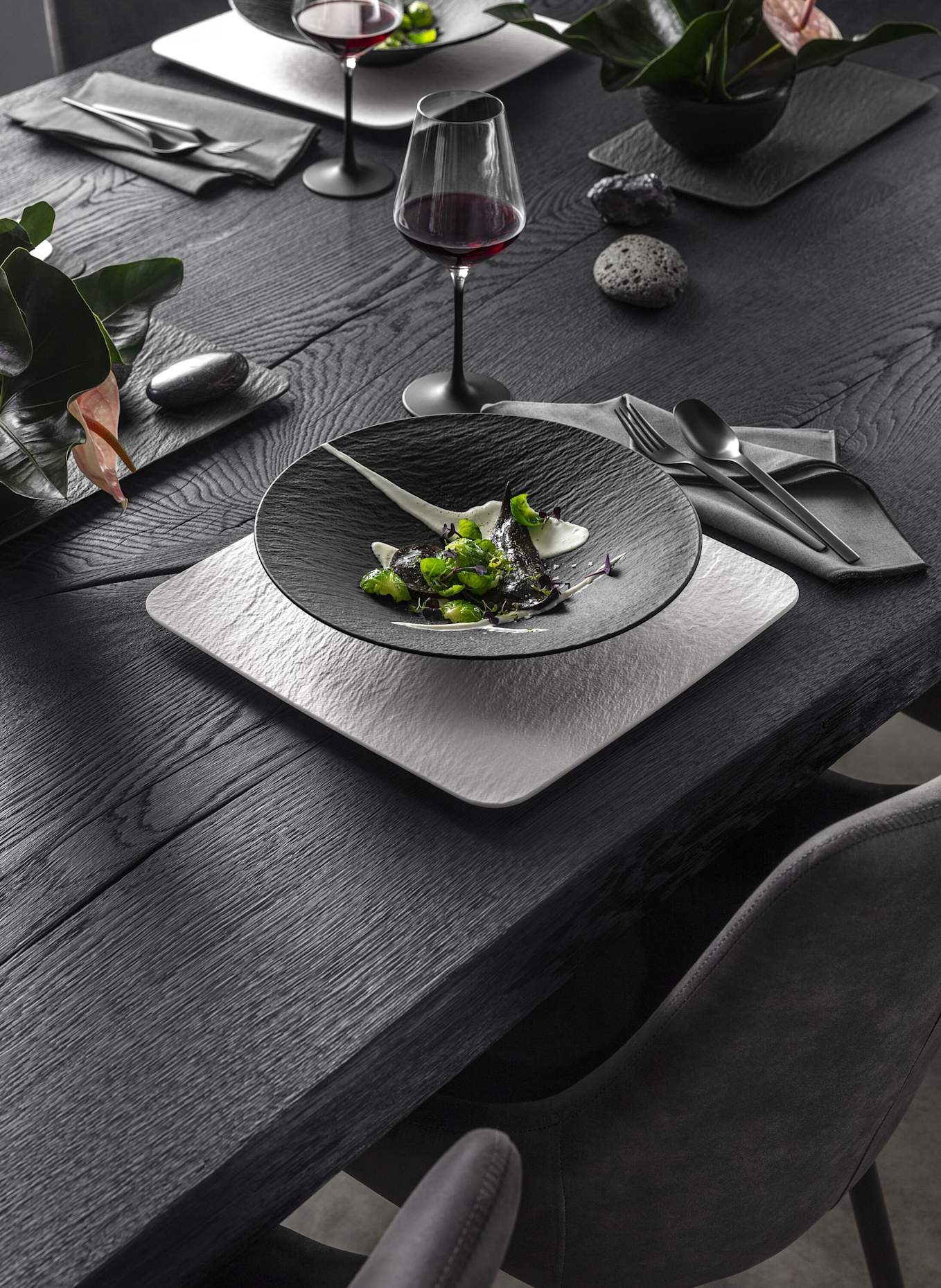 Villeroy & Boch Schale tief MANUFACTURE ROCK: SCHWARZ