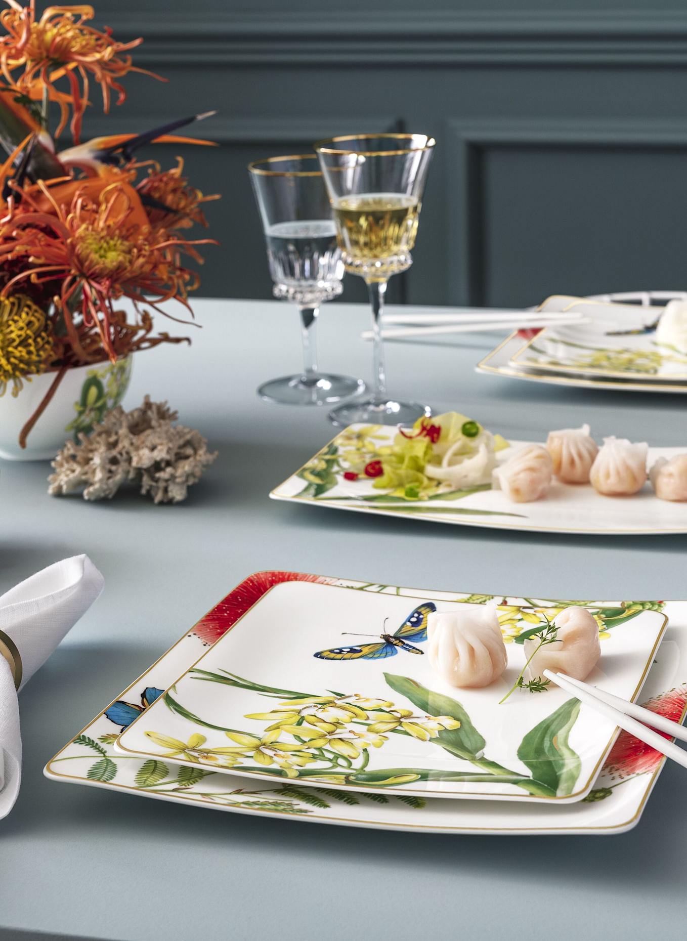 Villeroy & Boch Frühstücks-/Dessertteller AMAZONIA: GELB/ GRÜN/ BLAU/ ROT