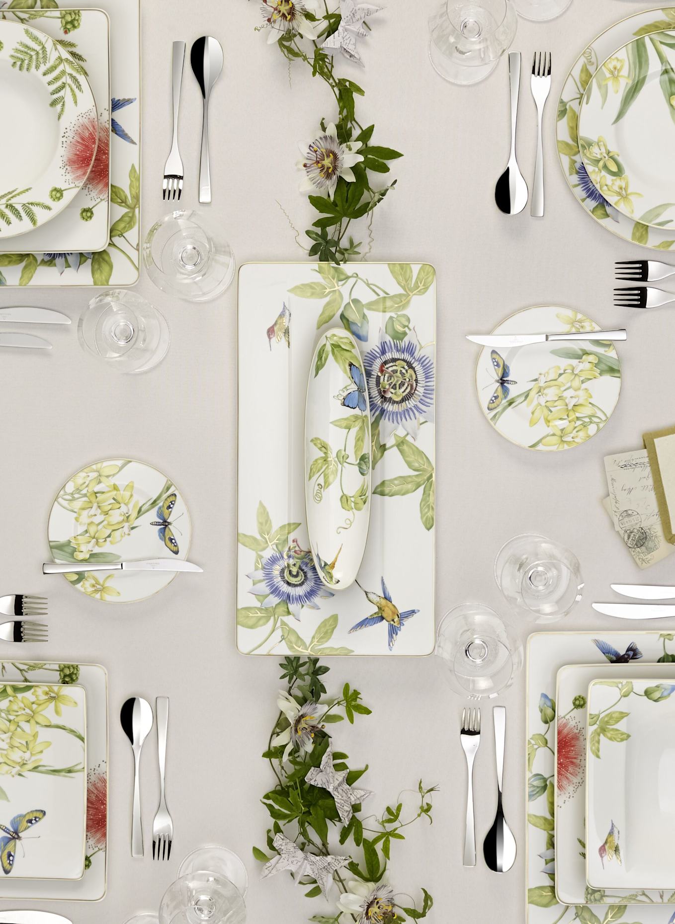 Villeroy & Boch Servierplatte AMAZONIA: GELB/ GRÜN/ BLAU/ ROT