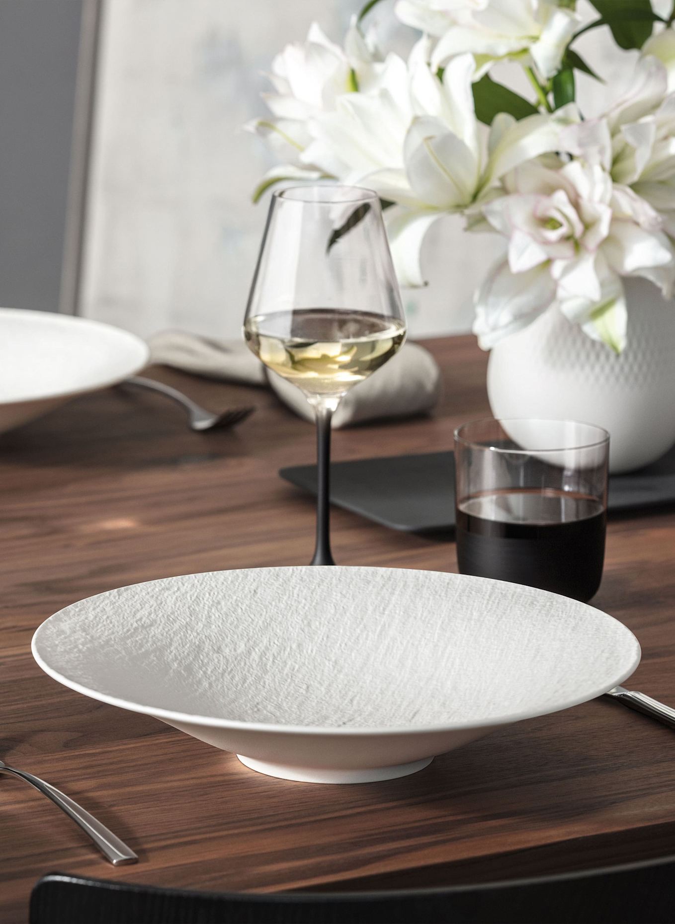 Villeroy & Boch Schale tief MANUFACTURE ROCK BLANC: WEISS
