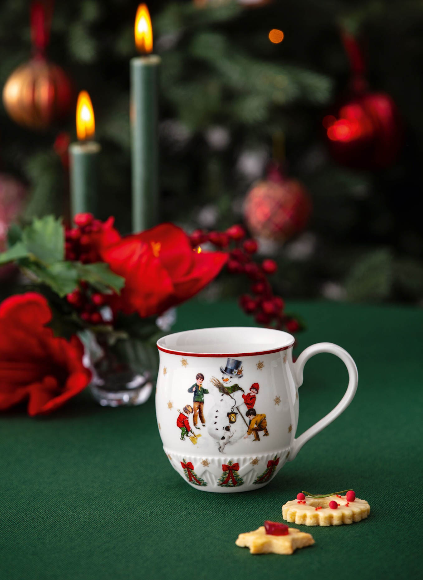 Villeroy & Boch Henkelbecher, Schneemann bauen TOY'S FANTASY: GELB/ GRÜN/ BLAU/ ROT