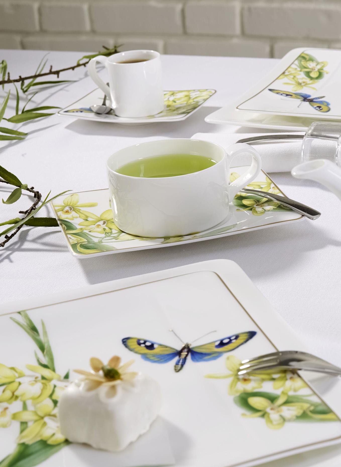 Villeroy & Boch Tee-Untertasse AMAZONIA: GELB/ GRÜN/ BLAU/ ROT