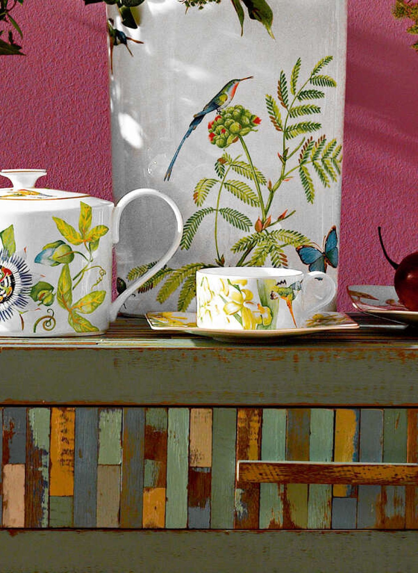 Villeroy & Boch Teetasse AMAZONIA: GELB/ GRÜN/ BLAU/ ROT
