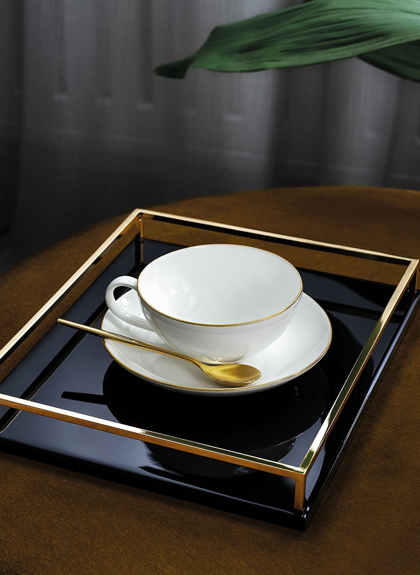 Villeroy & Boch Kaffee-/Teeuntertasse ANMUT GOLD: WEISS