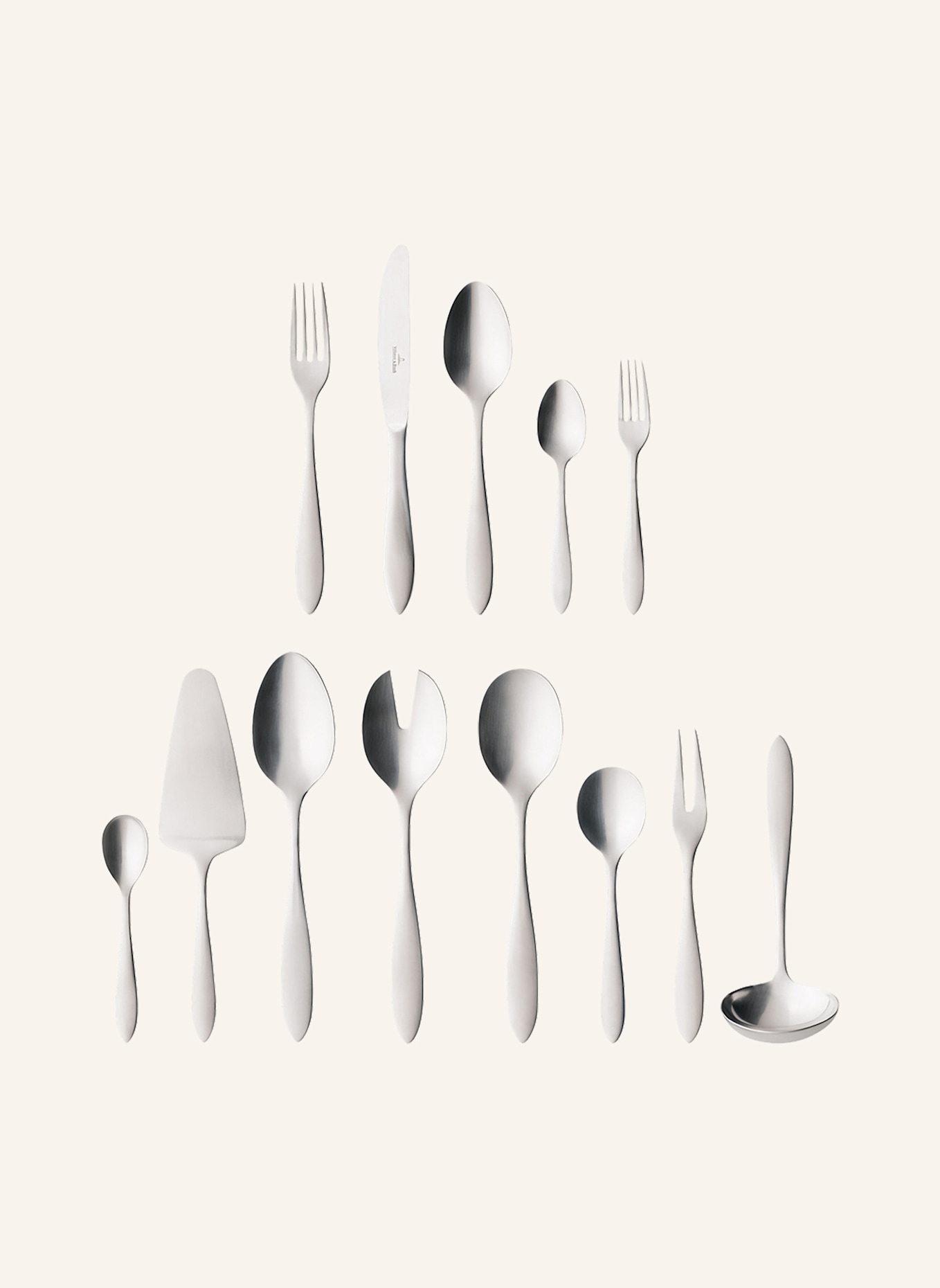 Villeroy & Boch Tafelbesteck 68tlg. ARTHUR GEBÜRSTET: SILBER