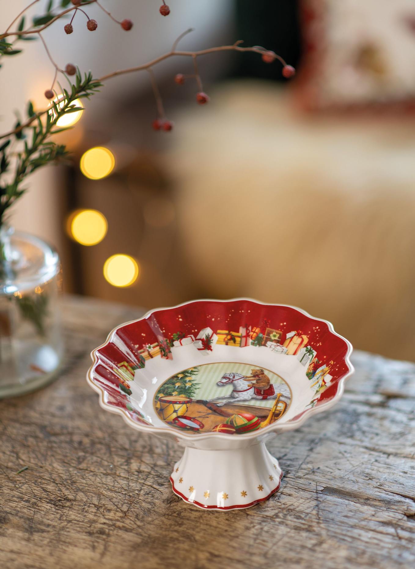 Villeroy & Boch Schale auf Fuß klein, Geschenke TOY'S FANTASY: GELB/ GRÜN/ BLAU/ ROT