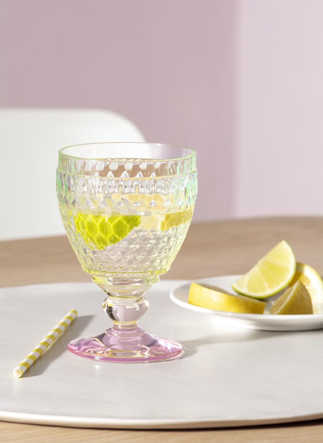 Villeroy & Boch Wasserkelch BOSTON PEARL: GELB/ GRÜN/ BLAU/ ROT